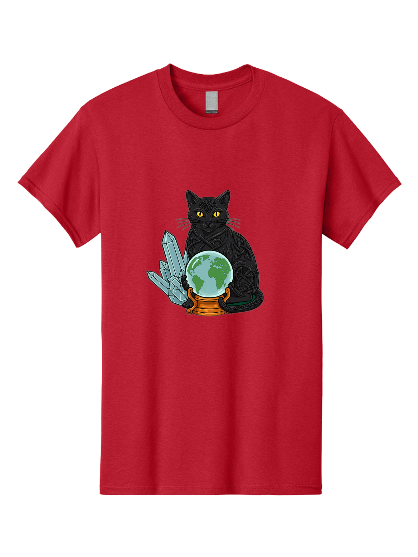 Celtic-Cat-With-Globe Men'S Graphic Tee, 100% Cotton, Comfortable Casual Summer Wear, Machine Washable, Vintage Camera, Old Camera, Antique Camera, Black Camera, Classic Photography, Photography Equipment, Nostalgic Device, Film Camera, Bak225