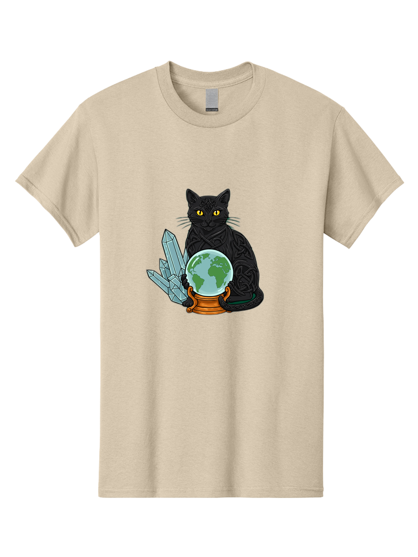 Celtic-Cat-With-Globe Men'S Graphic Tee, 100% Cotton, Comfortable Casual Summer Wear, Machine Washable, Vintage Camera, Old Camera, Antique Camera, Black Camera, Classic Photography, Photography Equipment, Nostalgic Device, Film Camera, Bak225