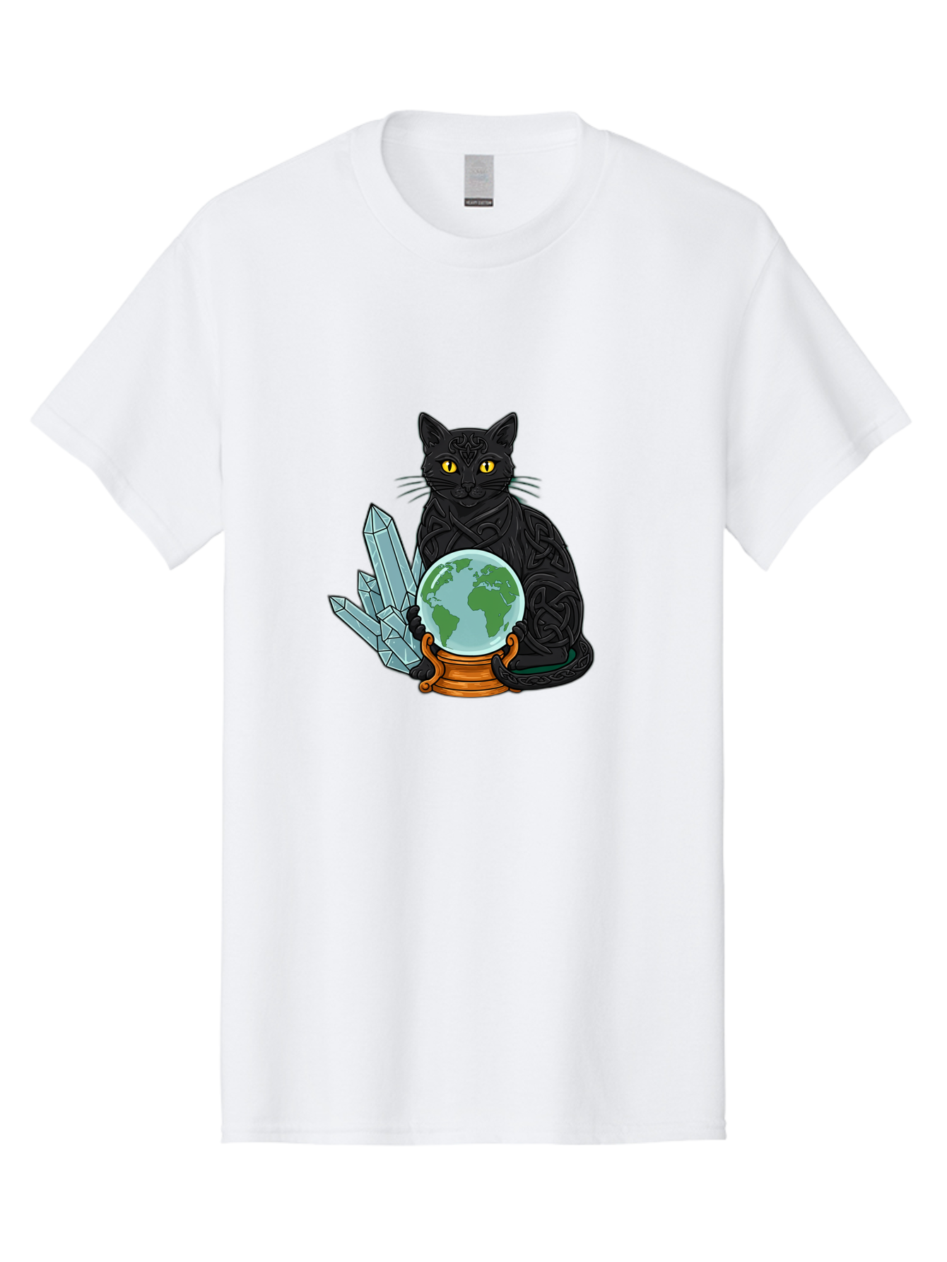 Celtic-Cat-With-Globe Men'S Graphic Tee, 100% Cotton, Comfortable Casual Summer Wear, Machine Washable, Vintage Camera, Old Camera, Antique Camera, Black Camera, Classic Photography, Photography Equipment, Nostalgic Device, Film Camera, Bak225