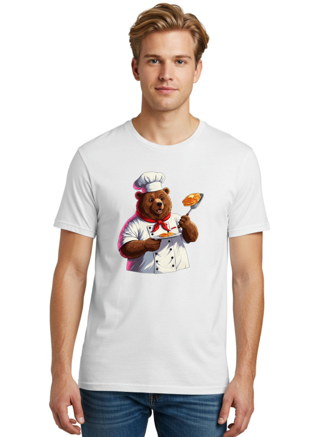 Chef-Bear-5 Men'S Graphic Tee, 100% Cotton, Comfortable Casual Summer Wear, Machine Washable, Vintage Camera, Old Camera, Antique Camera, Black Camera, Classic Photography, Photography Equipment, Nostalgic Device, Film Camera, Camera Art Bak234