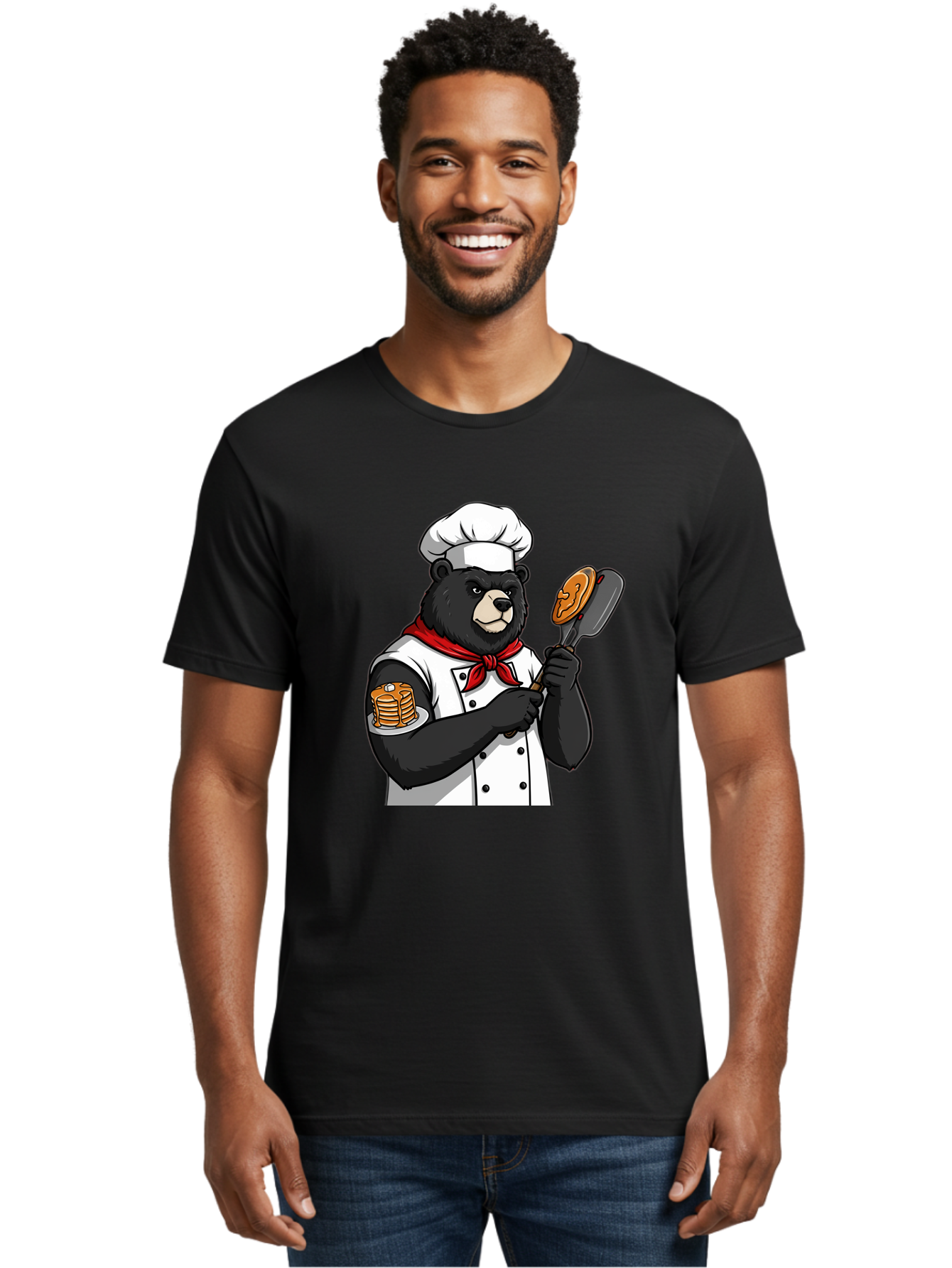 Chef-Bear-8 Men'S Graphic Tee, 100% Cotton, Comfortable Casual Summer Wear, Machine Washable, Vintage Camera, Old Camera, Antique Camera, Black Camera, Classic Photography, Photography Equipment, Nostalgic Device, Film Camera, Camera Art Bak237