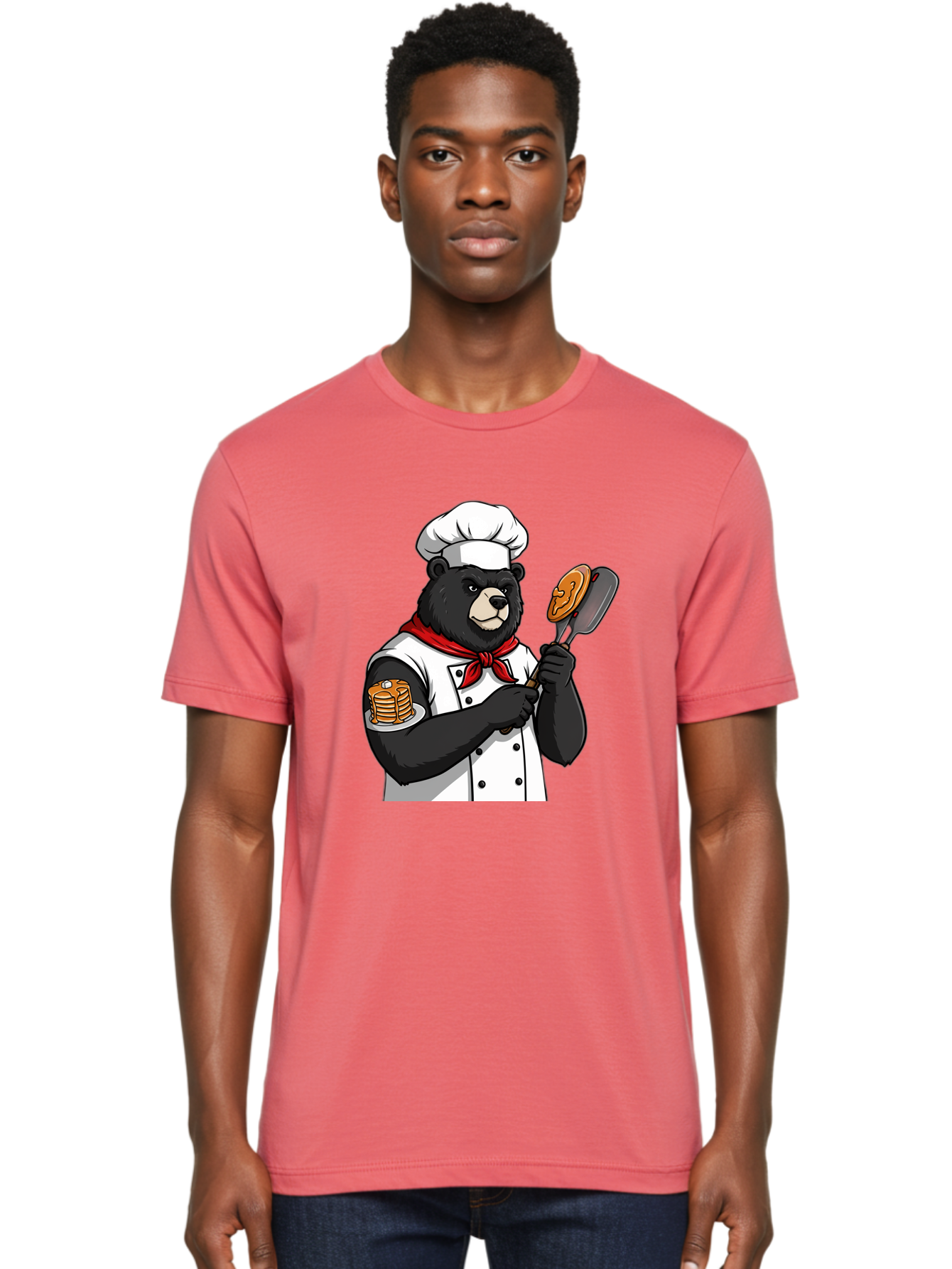 Chef-Bear-8 Men'S Graphic Tee, 100% Cotton, Comfortable Casual Summer Wear, Machine Washable, Vintage Camera, Old Camera, Antique Camera, Black Camera, Classic Photography, Photography Equipment, Nostalgic Device, Film Camera, Camera Art Bak237