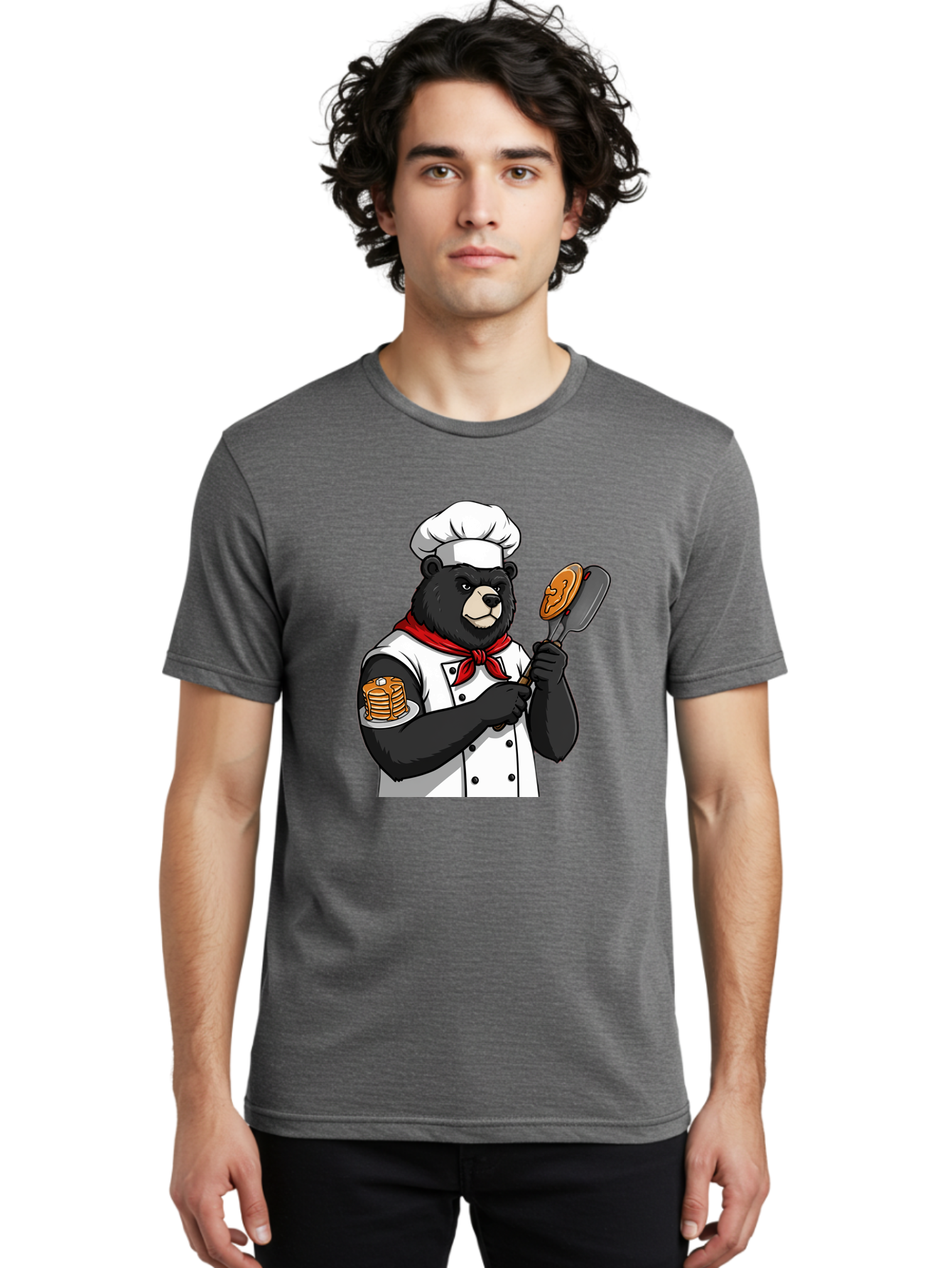Chef-Bear-8 Men'S Graphic Tee, 100% Cotton, Comfortable Casual Summer Wear, Machine Washable, Vintage Camera, Old Camera, Antique Camera, Black Camera, Classic Photography, Photography Equipment, Nostalgic Device, Film Camera, Camera Art Bak237