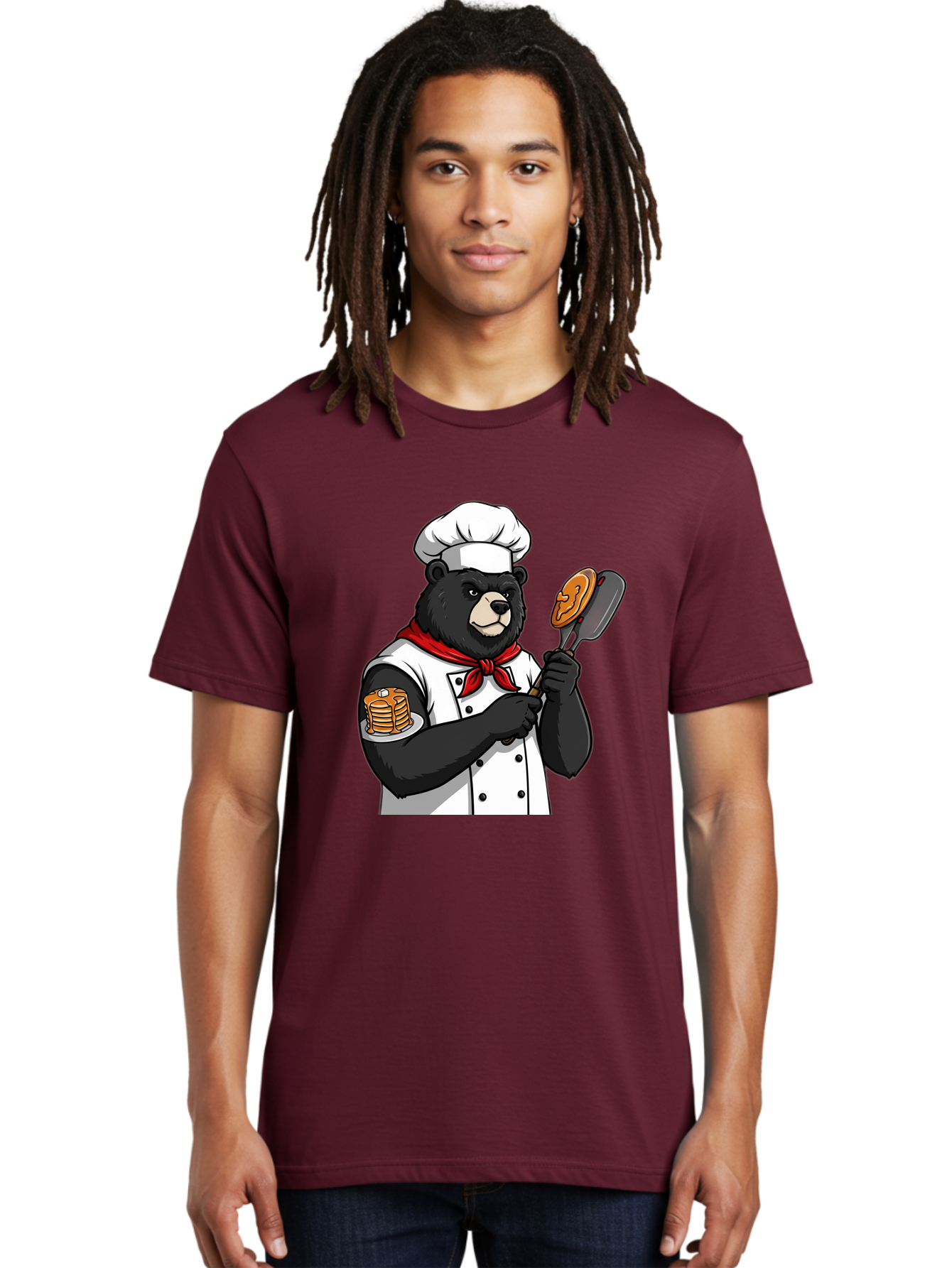 Chef-Bear-8 Men'S Graphic Tee, 100% Cotton, Comfortable Casual Summer Wear, Machine Washable, Vintage Camera, Old Camera, Antique Camera, Black Camera, Classic Photography, Photography Equipment, Nostalgic Device, Film Camera, Camera Art Bak237