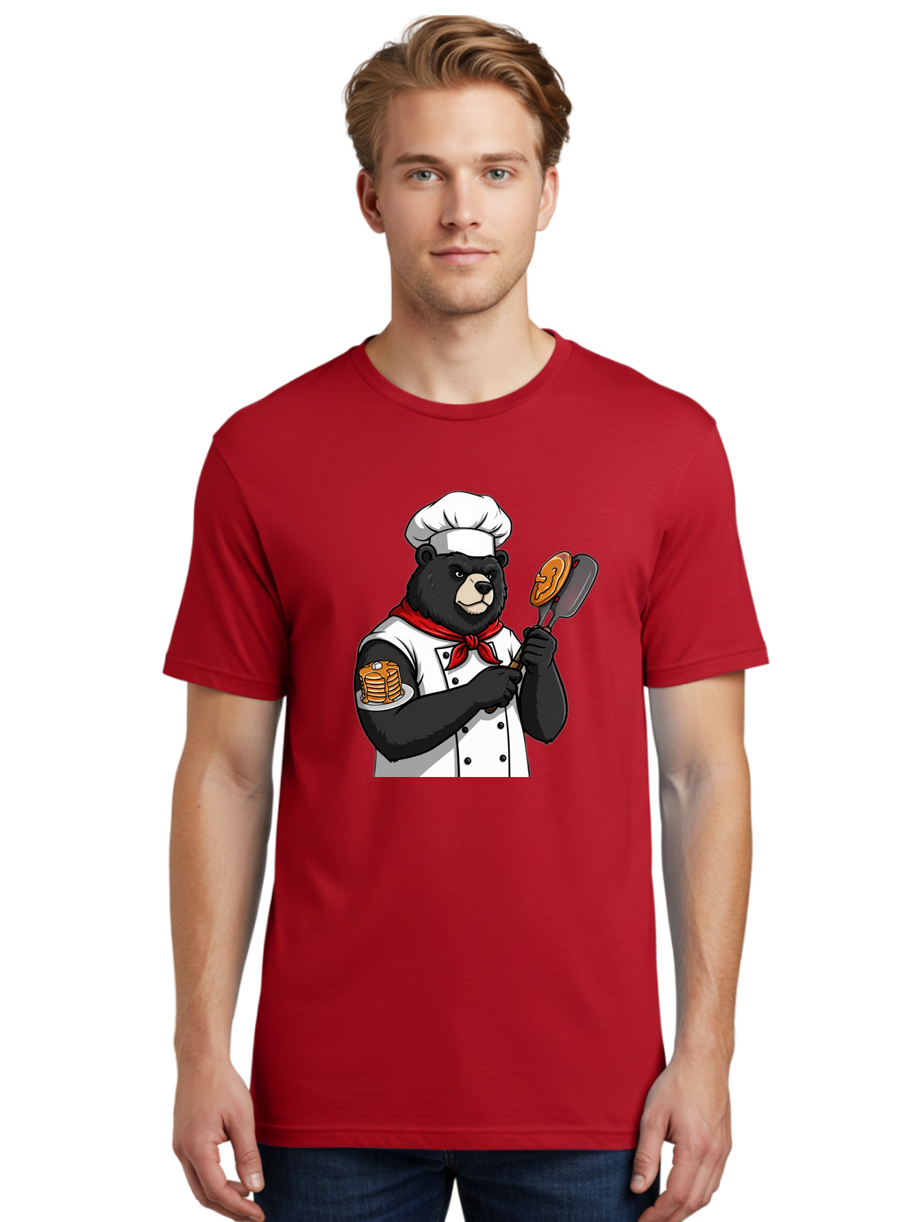 Chef-Bear-8 Men'S Graphic Tee, 100% Cotton, Comfortable Casual Summer Wear, Machine Washable, Vintage Camera, Old Camera, Antique Camera, Black Camera, Classic Photography, Photography Equipment, Nostalgic Device, Film Camera, Camera Art Bak237