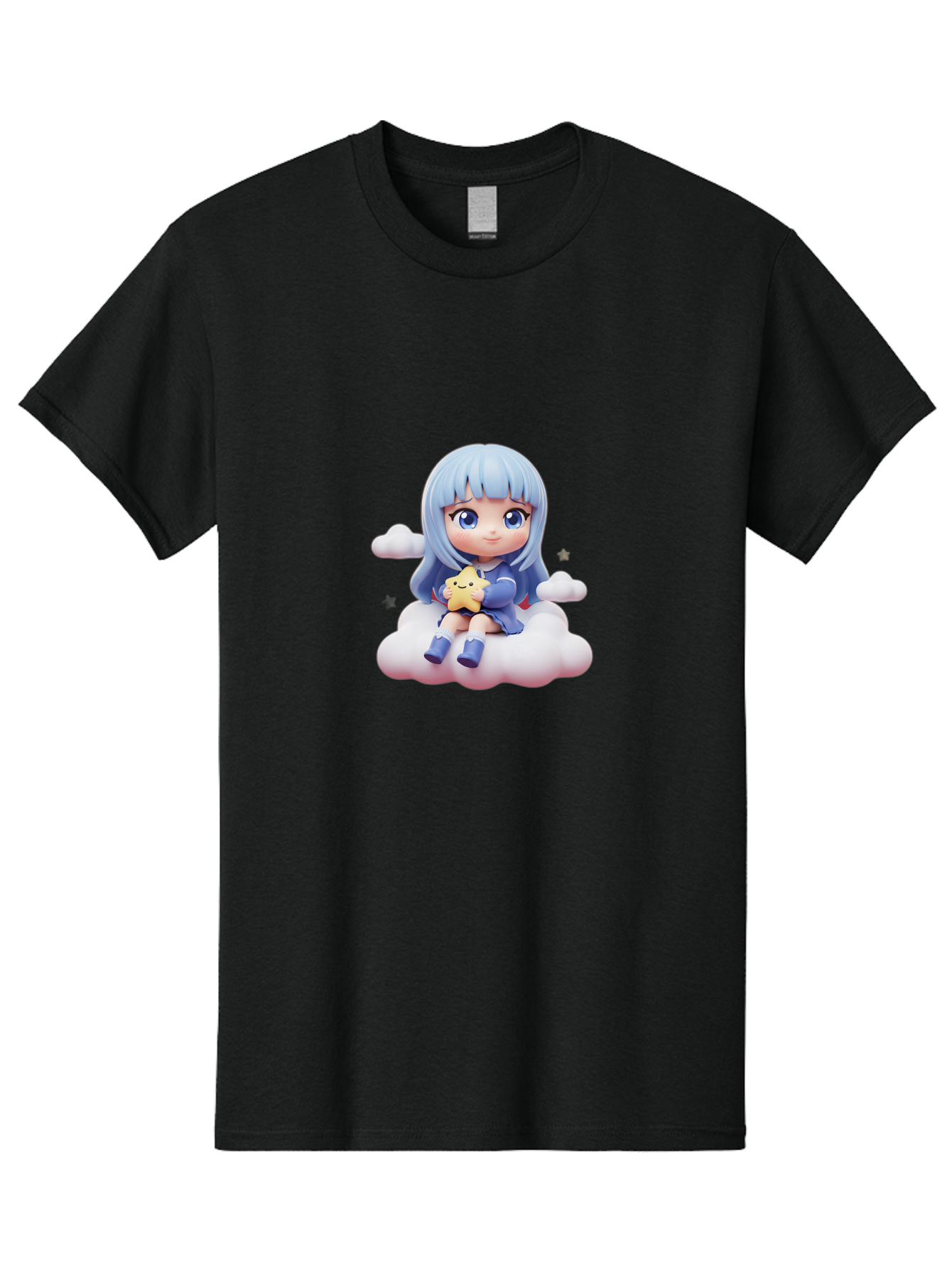 Chibi-Girl-On-Cloud Men'S Graphic Tee, 100% Cotton, Comfortable Casual Summer Wear, Machine Washable, Vintage Camera, Old Camera, Antique Camera, Black Camera, Classic Photography, Photography Equipment, Nostalgic Device, Film Camera, Bak240