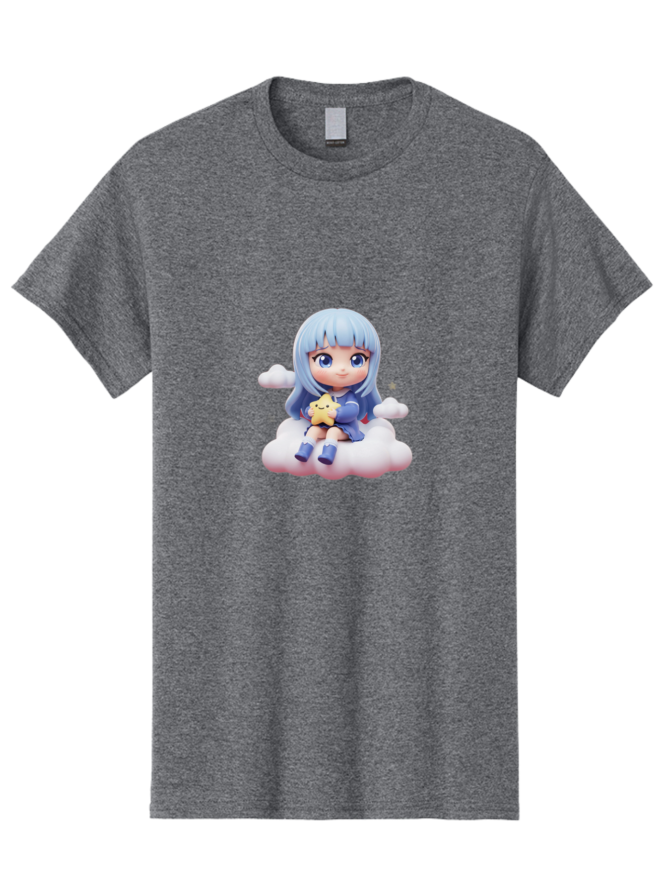 Chibi-Girl-On-Cloud Men'S Graphic Tee, 100% Cotton, Comfortable Casual Summer Wear, Machine Washable, Vintage Camera, Old Camera, Antique Camera, Black Camera, Classic Photography, Photography Equipment, Nostalgic Device, Film Camera, Bak240