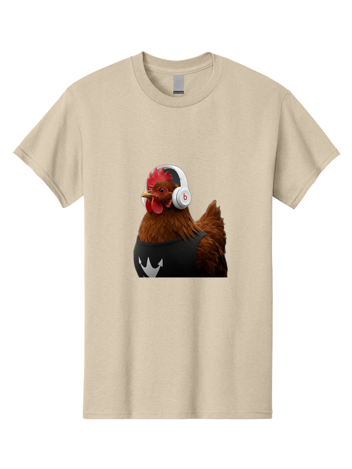 Chicken-With-Beats-Headphones Men'S Graphic Tee, 100% Cotton, Comfortable Casual Summer Wear, Machine Washable, Vintage Camera, Old Camera, Antique Camera, Black Camera, Classic Photography, Photography Equipment, Nostalgic Device, Bak243