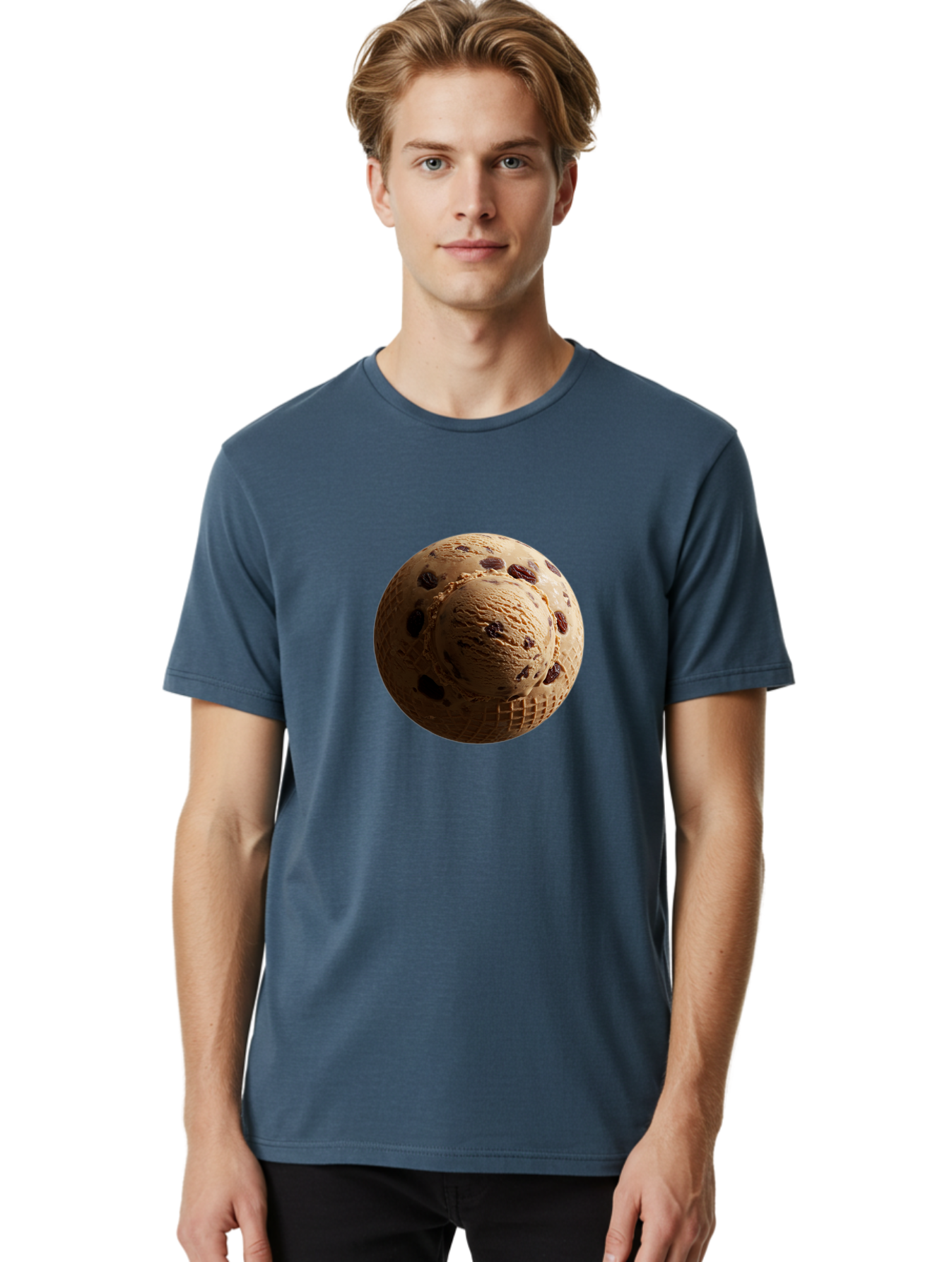 Chocolate-Chip-Ice-Cream-Scoop Men'S Graphic Tee, 100% Cotton, Comfortable Casual Summer Wear, Machine Washable, Vintage Camera, Old Camera, Antique Camera, Black Camera, Classic Photography, Photography Equipment, Nostalgic Device, Bak254
