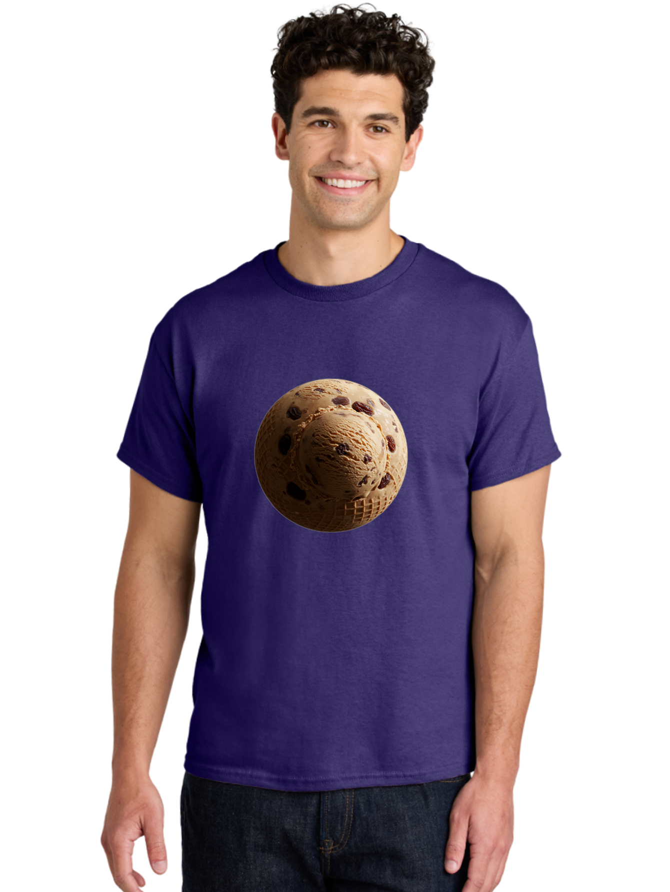Chocolate-Chip-Ice-Cream-Scoop Men'S Graphic Tee, 100% Cotton, Comfortable Casual Summer Wear, Machine Washable, Vintage Camera, Old Camera, Antique Camera, Black Camera, Classic Photography, Photography Equipment, Nostalgic Device, Bak254