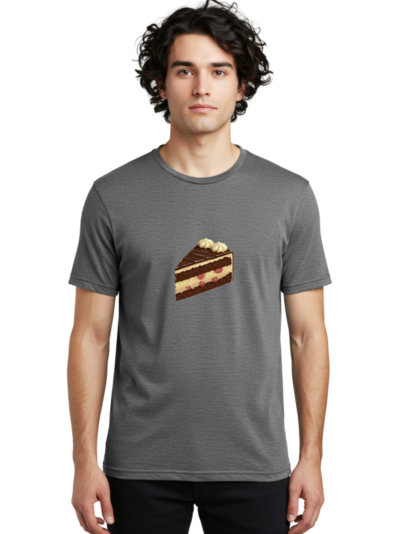 Chocolate-Layer-Cake-2 Men'S Graphic Tee, 100% Cotton, Comfortable Casual Summer Wear, Machine Washable, Vintage Camera, Old Camera, Antique Camera, Black Camera, Classic Photography, Photography Equipment, Nostalgic Device, Film Camera, Bak257