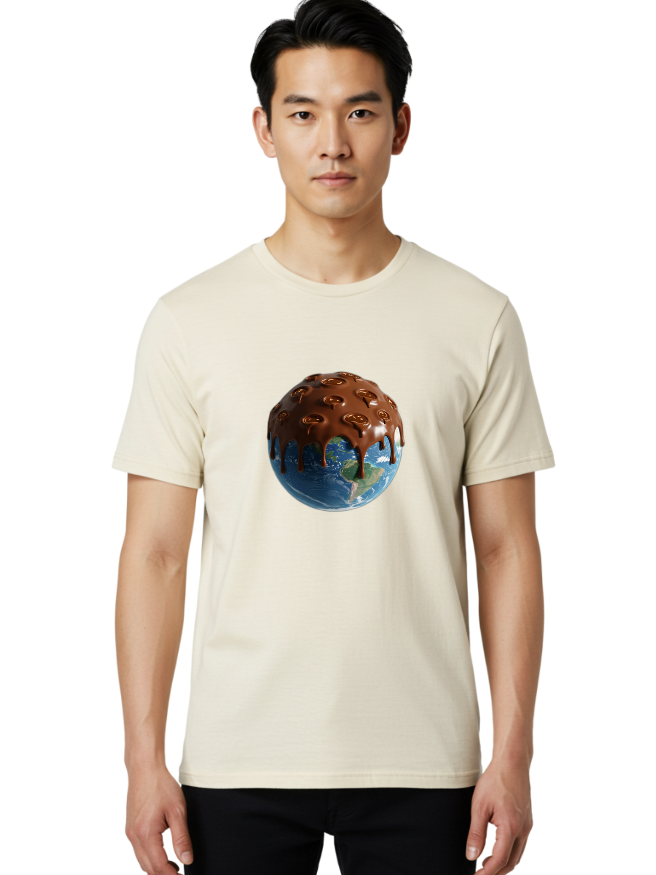 Chocolate-Planet-Earth Men'S Graphic Tee, 100% Cotton, Comfortable Casual Summer Wear, Machine Washable, Vintage Camera, Old Camera, Antique Camera, Black Camera, Classic Photography, Photography Equipment, Nostalgic Device, Film Camera, Bak259