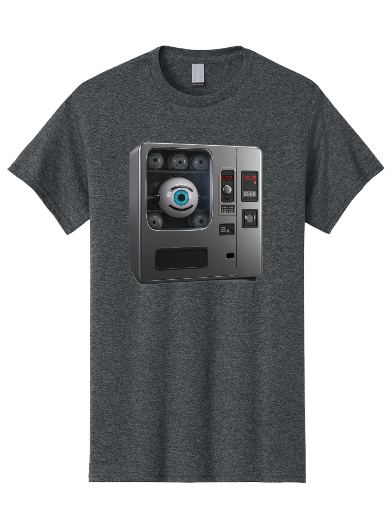 Claptrap Men'S Graphic Tee, 100% Cotton, Comfortable Casual Summer Wear, Machine Washable, Vintage Camera, Old Camera, Antique Camera, Black Camera, Classic Photography, Photography Equipment, Nostalgic Device, Film Camera, Camera Art Bak261