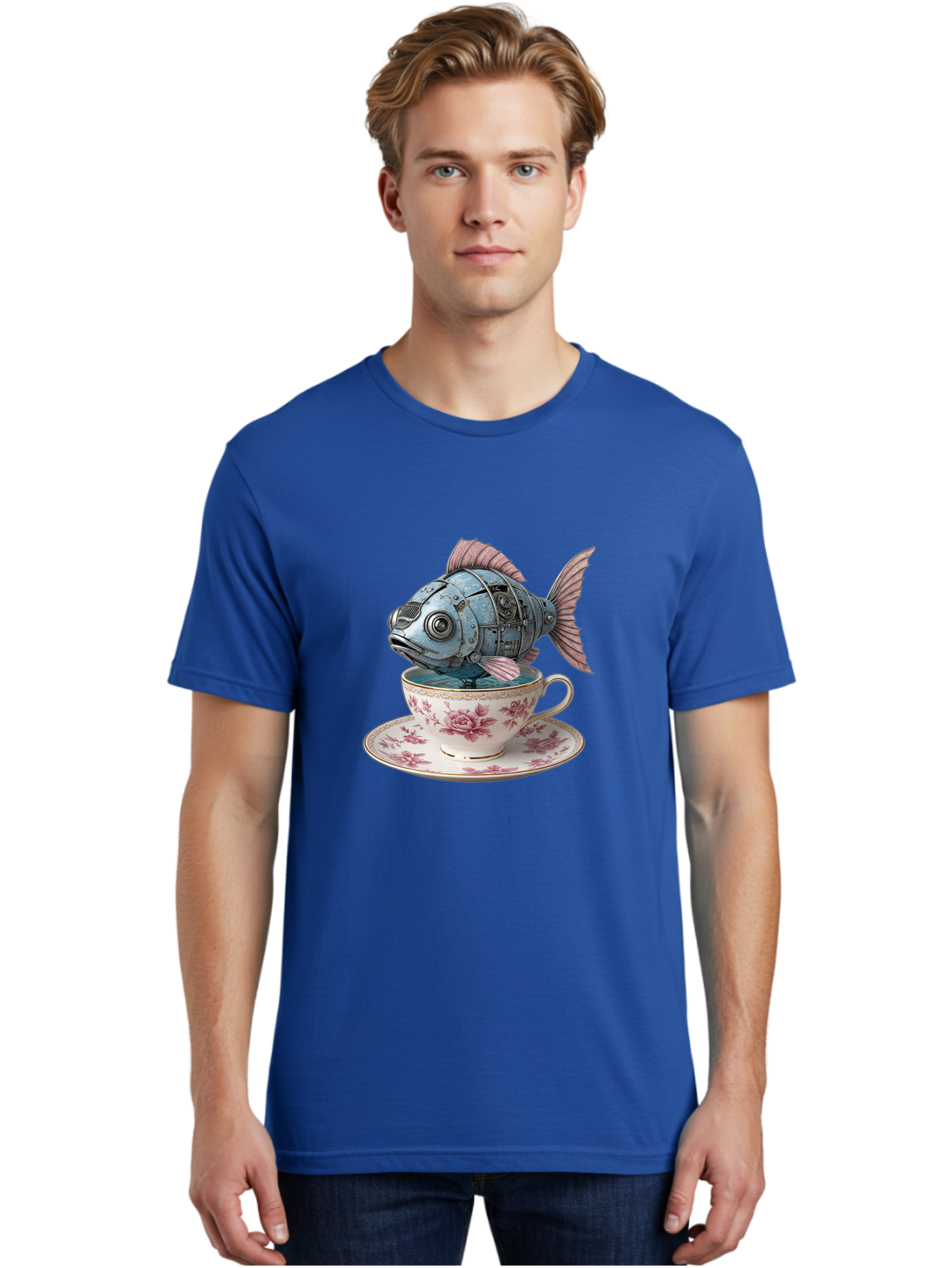Clockwork-Fish Men'S Graphic Tee, 100% Cotton, Comfortable Casual Summer Wear, Machine Washable, Vintage Camera, Old Camera, Antique Camera, Black Camera, Classic Photography, Photography Equipment, Nostalgic Device, Film Camera, Camera Art Bak263