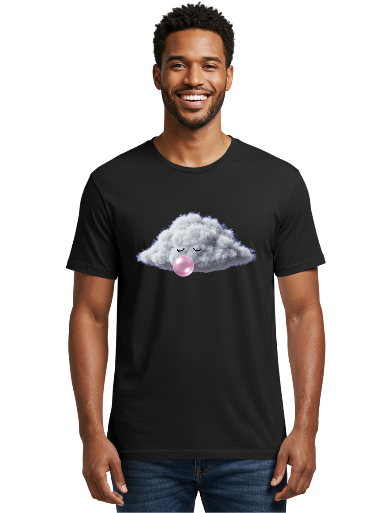 Cloud-Blowing-Bubble-1 Men'S Graphic Tee, 100% Cotton, Comfortable Casual Summer Wear, Machine Washable, Vintage Camera, Old Camera, Antique Camera, Black Camera, Classic Photography, Photography Equipment, Nostalgic Device, Film Camera, Bak264