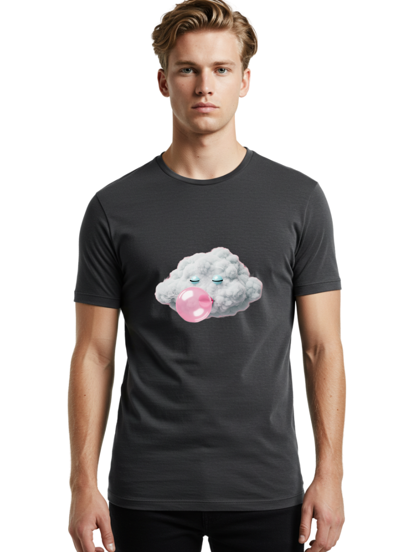 Cloud-Blowing-Bubble Men'S Graphic Tee, 100% Cotton, Comfortable Casual Summer Wear, Machine Washable, Vintage Camera, Old Camera, Antique Camera, Black Camera, Classic Photography, Photography Equipment, Nostalgic Device, Film Camera, Bak265