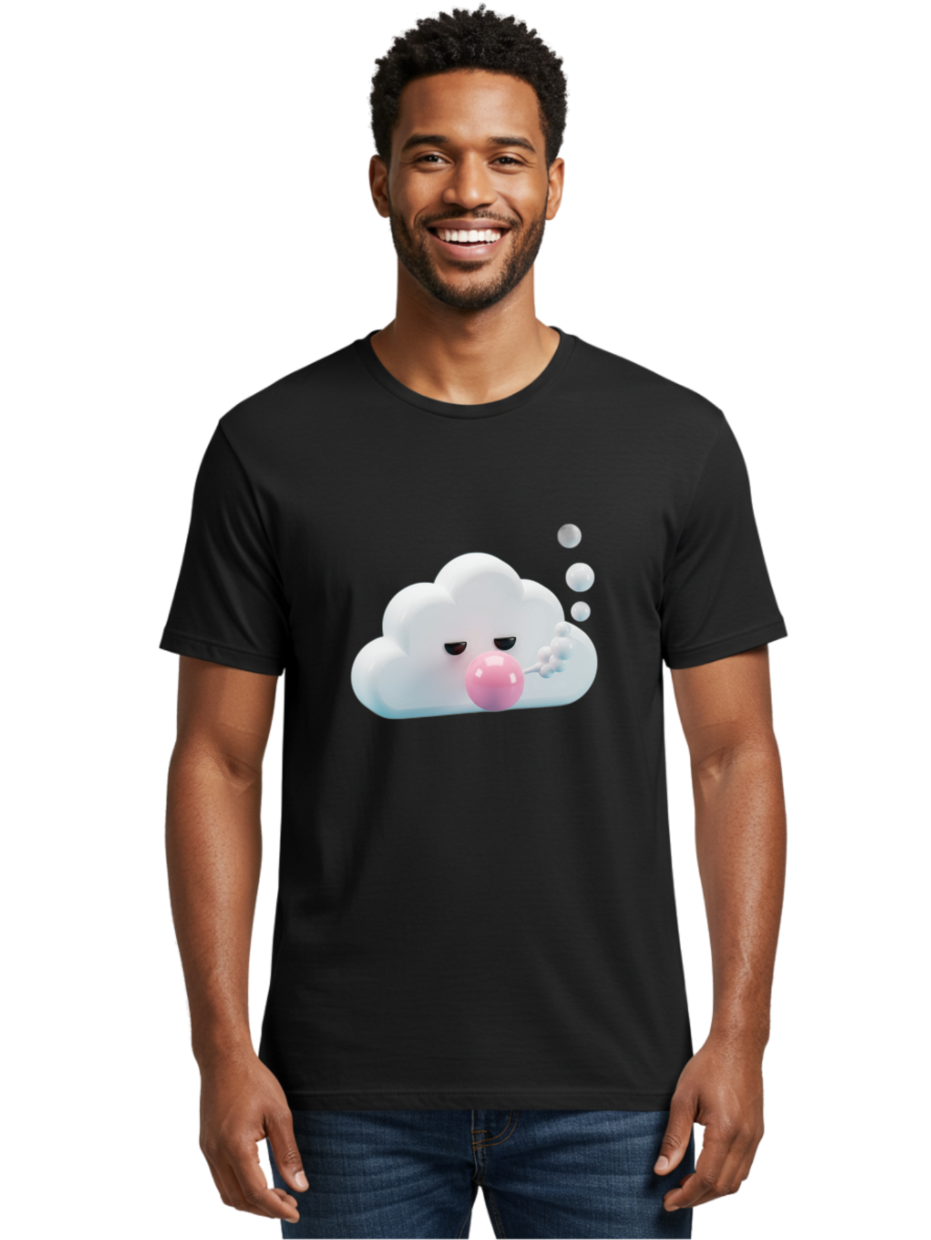 Cloud-Blowing-Bubbles Men'S Graphic Tee, 100% Cotton, Comfortable Casual Summer Wear, Machine Washable, Vintage Camera, Old Camera, Antique Camera, Black Camera, Classic Photography, Photography Equipment, Nostalgic Device, Film Camera, Bak266