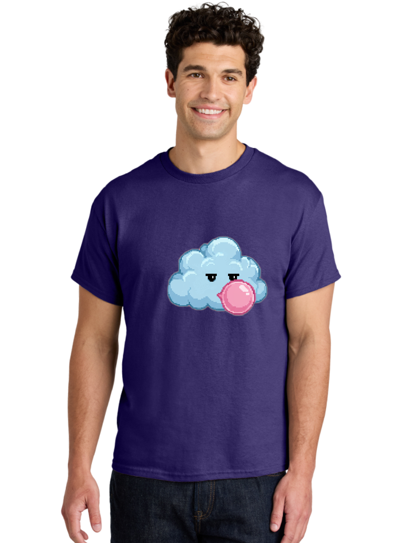 Cloud-Chewing-Pink-Gum Men'S Graphic Tee, 100% Cotton, Comfortable Casual Summer Wear, Machine Washable, Vintage Camera, Old Camera, Antique Camera, Black Camera, Classic Photography, Photography Equipment, Nostalgic Device, Film Camera, Bak268