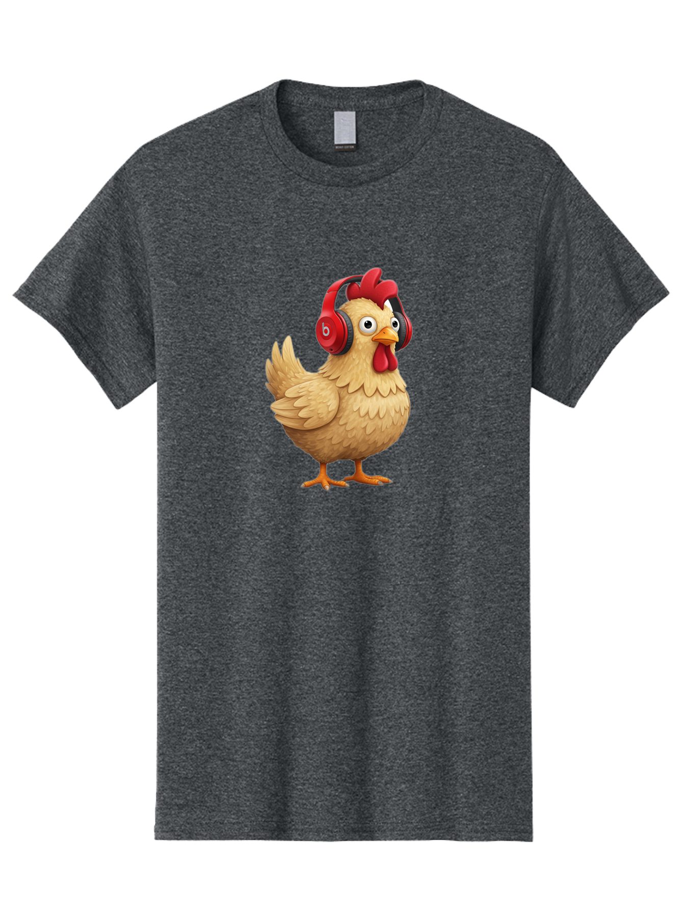 Clucking-Chicken-With-Headphones Men'S Graphic Tee, 100% Cotton, Comfortable Casual Summer Wear, Machine Washable, Vintage Camera, Old Camera, Antique Camera, Black Camera, Classic Photography, Photography Equipment, Nostalgic Device, Bak274
