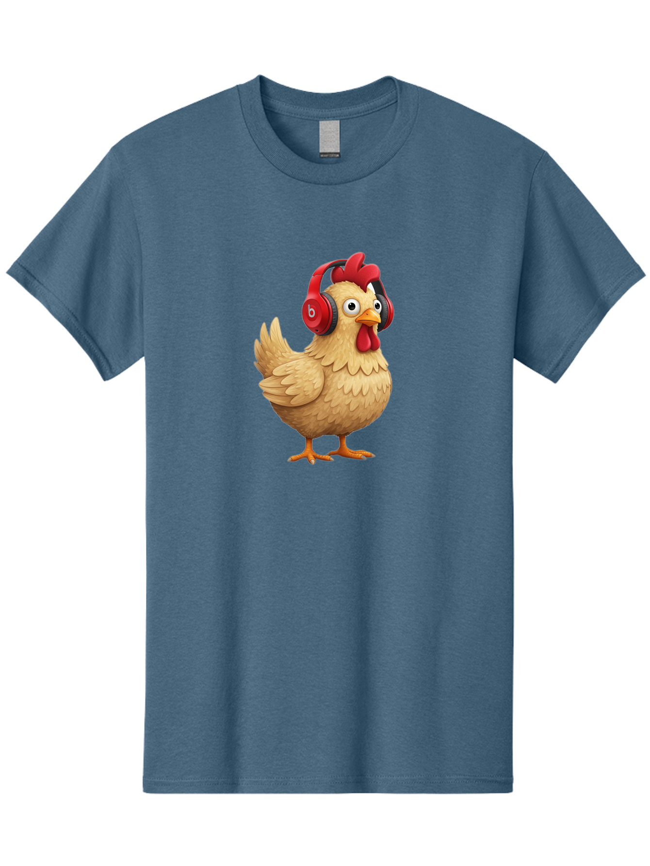 Clucking-Chicken-With-Headphones Men'S Graphic Tee, 100% Cotton, Comfortable Casual Summer Wear, Machine Washable, Vintage Camera, Old Camera, Antique Camera, Black Camera, Classic Photography, Photography Equipment, Nostalgic Device, Bak274