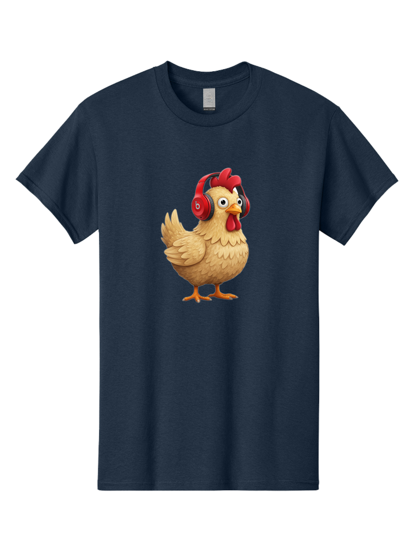 Clucking-Chicken-With-Headphones Men'S Graphic Tee, 100% Cotton, Comfortable Casual Summer Wear, Machine Washable, Vintage Camera, Old Camera, Antique Camera, Black Camera, Classic Photography, Photography Equipment, Nostalgic Device, Bak274