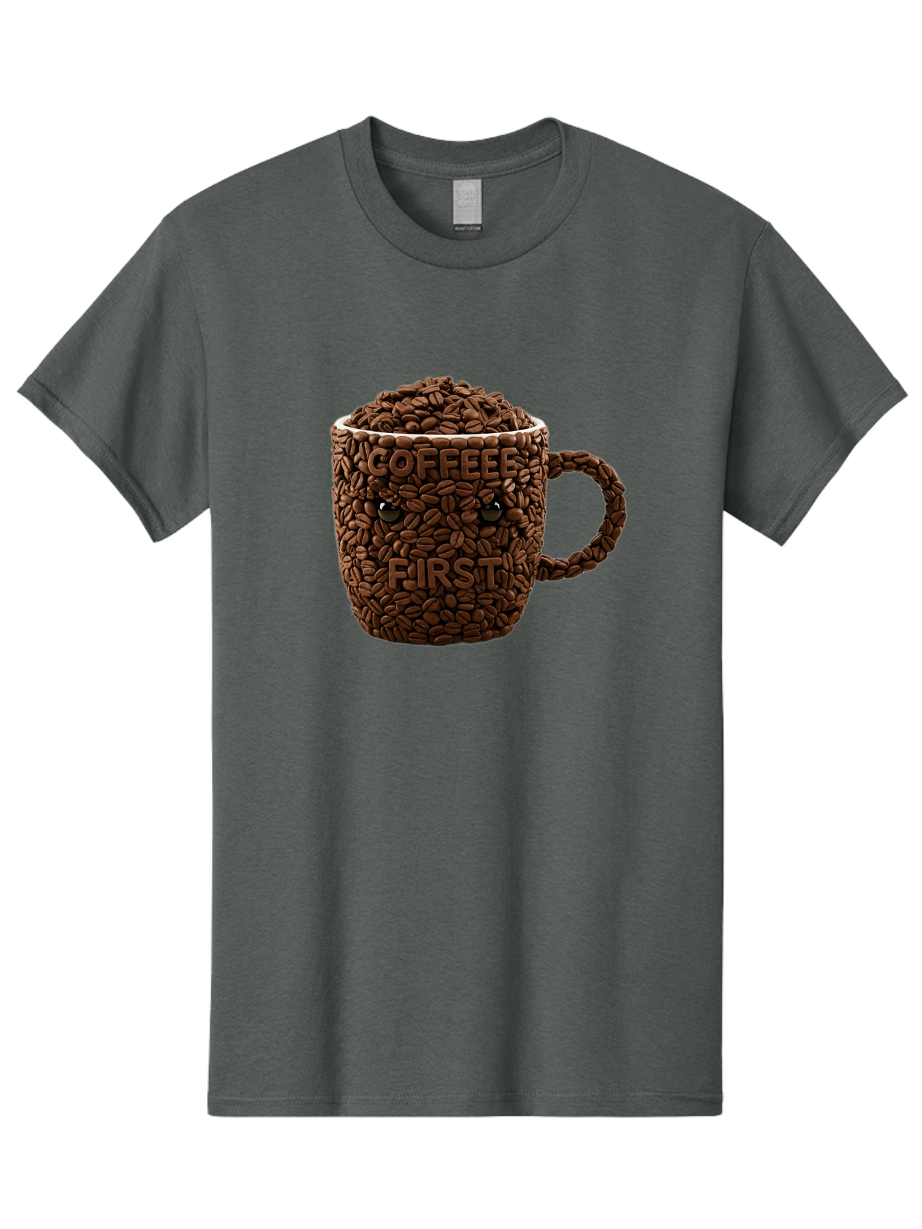 Coffee-First-2 Men'S Graphic Tee, 100% Cotton, Comfortable Casual Summer Wear, Machine Washable, Vintage Camera, Old Camera, Antique Camera, Black Camera, Classic Photography, Photography Equipment, Nostalgic Device, Film Camera, Camera Art Bak280