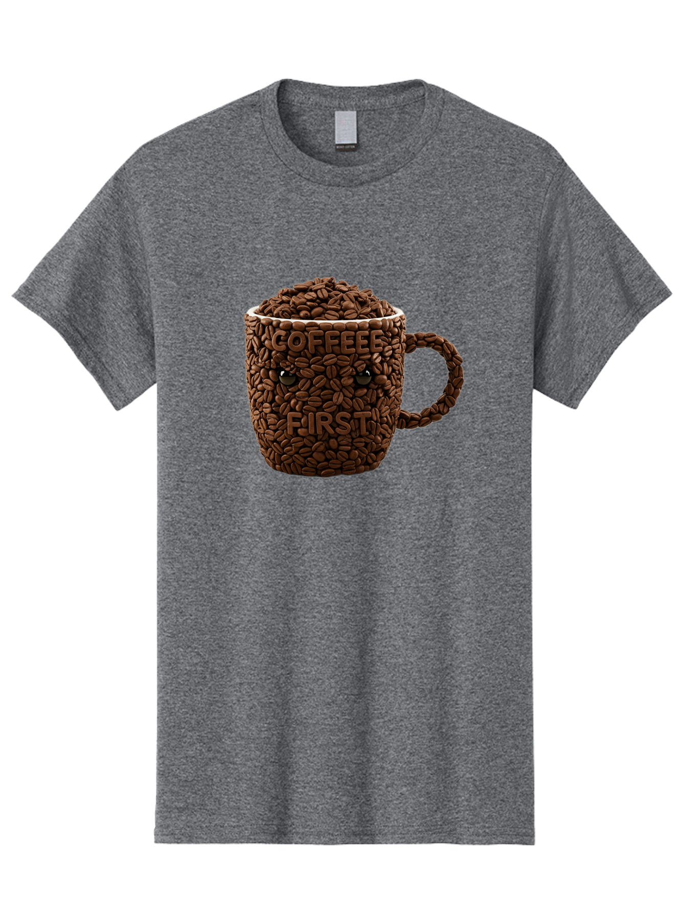 Coffee-First-2 Men'S Graphic Tee, 100% Cotton, Comfortable Casual Summer Wear, Machine Washable, Vintage Camera, Old Camera, Antique Camera, Black Camera, Classic Photography, Photography Equipment, Nostalgic Device, Film Camera, Camera Art Bak280