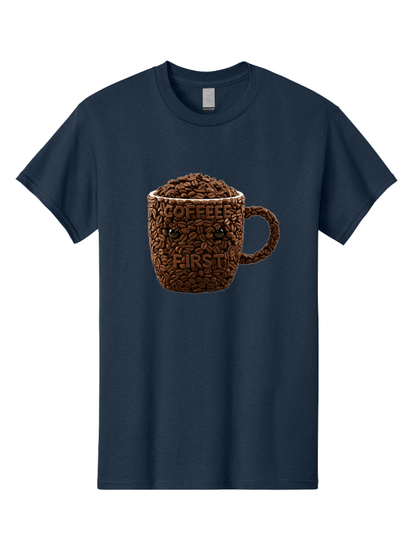 Coffee-First-2 Men'S Graphic Tee, 100% Cotton, Comfortable Casual Summer Wear, Machine Washable, Vintage Camera, Old Camera, Antique Camera, Black Camera, Classic Photography, Photography Equipment, Nostalgic Device, Film Camera, Camera Art Bak280