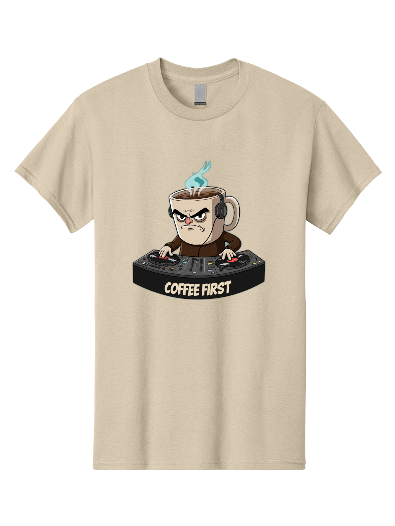 Coffee-First-3 Men'S Graphic Tee, 100% Cotton, Comfortable Casual Summer Wear, Machine Washable, Vintage Camera, Old Camera, Antique Camera, Black Camera, Classic Photography, Photography Equipment, Nostalgic Device, Film Camera, Camera Art Bak281