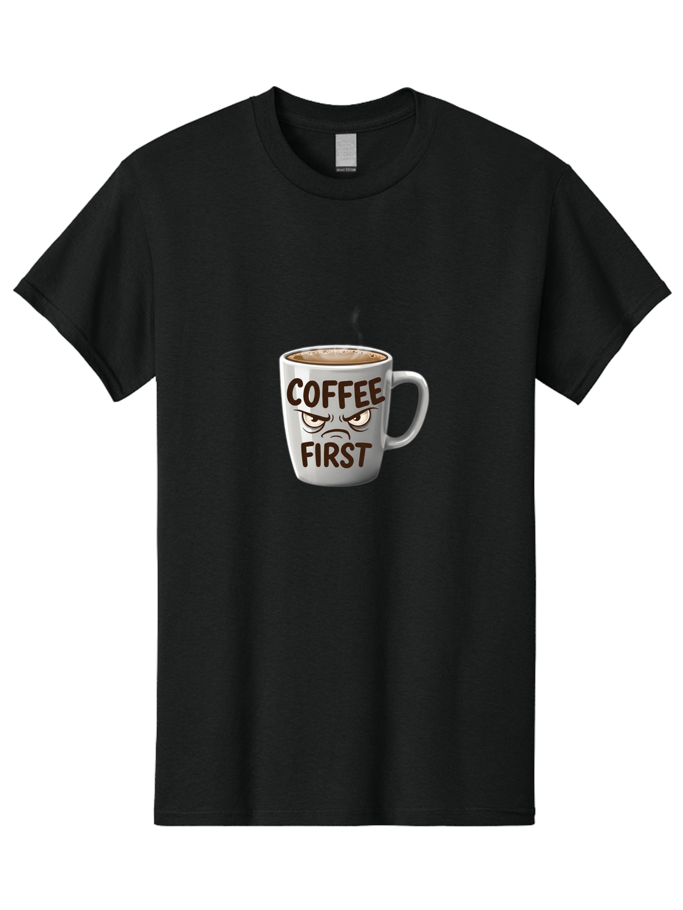 Coffee-First Men'S Graphic Tee, 100% Cotton, Comfortable Casual Summer Wear, Machine Washable, Vintage Camera, Old Camera, Antique Camera, Black Camera, Classic Photography, Photography Equipment, Nostalgic Device, Film Camera, Camera Art Bak283