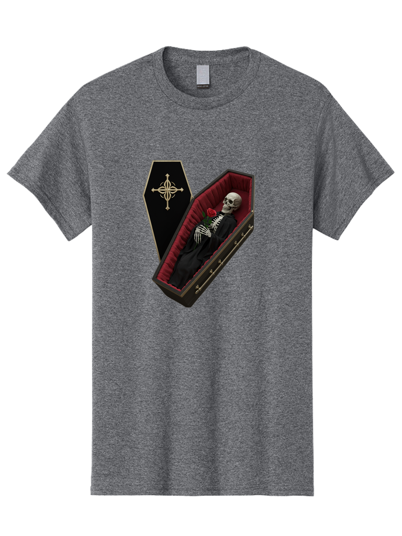 Coffin-Skeleton Men'S Graphic Tee, 100% Cotton, Comfortable Casual Summer Wear, Machine Washable, Vintage Camera, Old Camera, Antique Camera, Black Camera, Classic Photography, Photography Equipment, Nostalgic Device, Film Camera, Camera Art Bak285