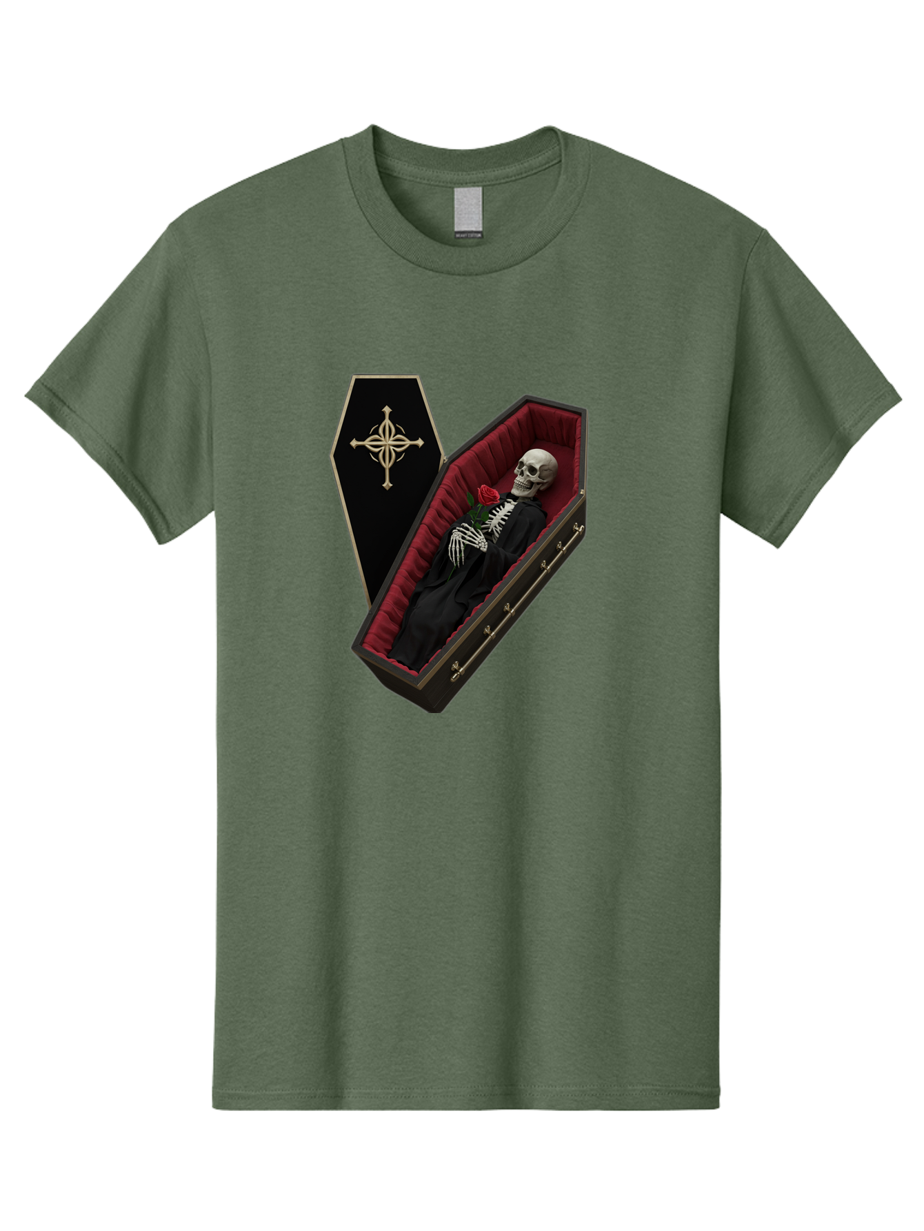 Coffin-Skeleton Men'S Graphic Tee, 100% Cotton, Comfortable Casual Summer Wear, Machine Washable, Vintage Camera, Old Camera, Antique Camera, Black Camera, Classic Photography, Photography Equipment, Nostalgic Device, Film Camera, Camera Art Bak285