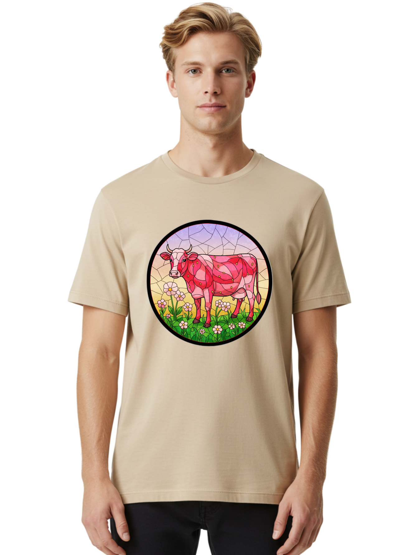Cow-In-Field Men'S Graphic Tee, 100% Cotton, Comfortable Casual Summer Wear, Machine Washable, Vintage Camera, Old Camera, Antique Camera, Black Camera, Classic Photography, Photography Equipment, Nostalgic Device, Film Camera, Camera Art Bak300