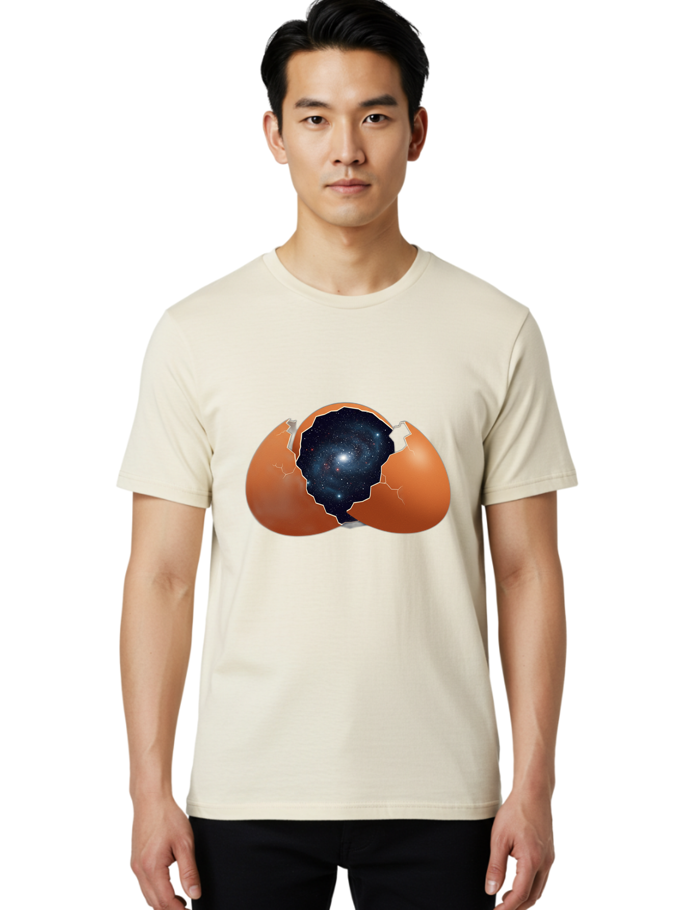 Cracked-Egg-Galaxy Men'S Graphic Tee, 100% Cotton, Comfortable Casual Summer Wear, Machine Washable, Vintage Camera, Old Camera, Antique Camera, Black Camera, Classic Photography, Photography Equipment, Nostalgic Device, Film Camera, Bak309