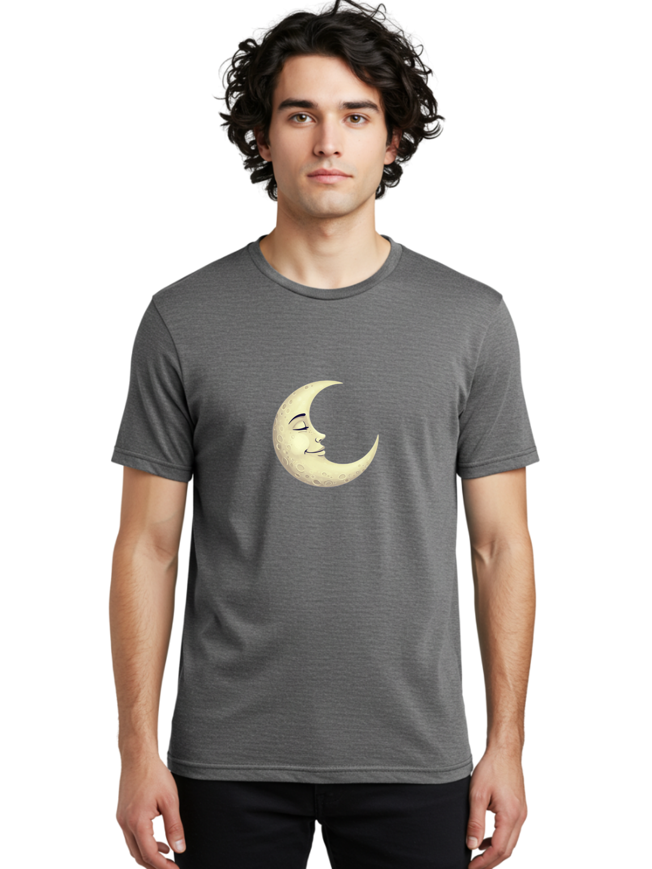 Crescent-Moon-Face Men'S Graphic Tee, 100% Cotton, Comfortable Casual Summer Wear, Machine Washable, Vintage Camera, Old Camera, Antique Camera, Black Camera, Classic Photography, Photography Equipment, Nostalgic Device, Film Camera, Bak316