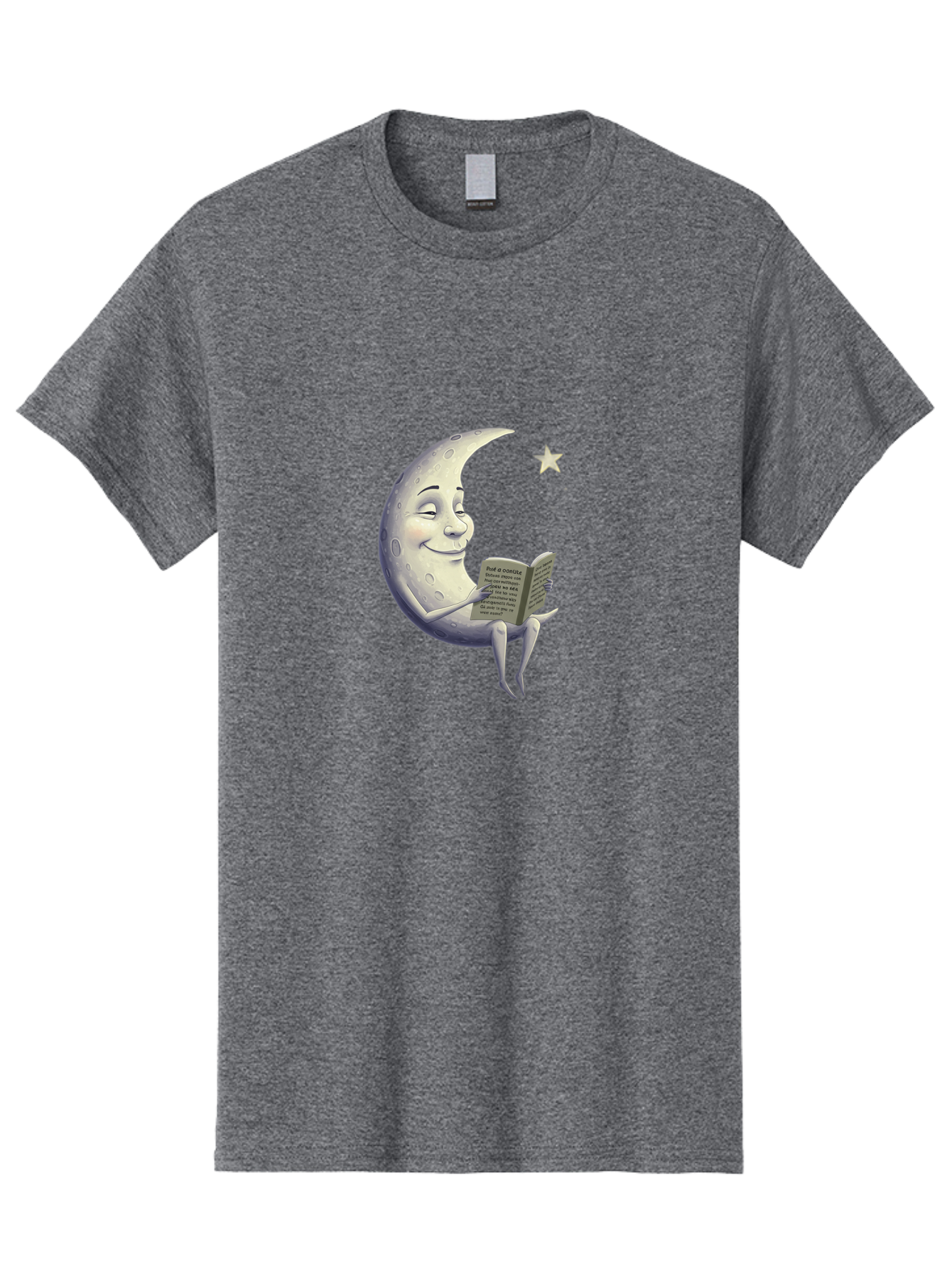 Crescent-Moon-Reading-2 Men'S Graphic Tee, 100% Cotton, Comfortable Casual Summer Wear, Machine Washable, Vintage Camera, Old Camera, Antique Camera, Black Camera, Classic Photography, Photography Equipment, Nostalgic Device, Film Camera, Bak318
