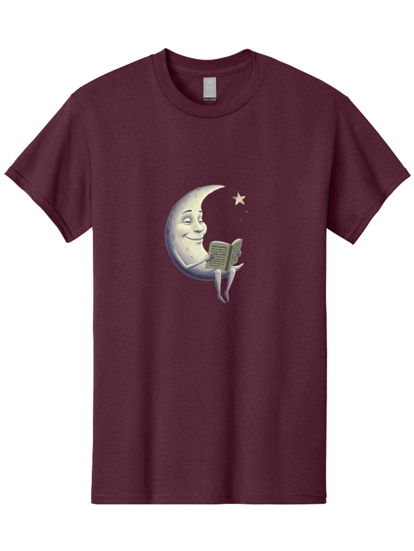 Crescent-Moon-Reading-2 Men'S Graphic Tee, 100% Cotton, Comfortable Casual Summer Wear, Machine Washable, Vintage Camera, Old Camera, Antique Camera, Black Camera, Classic Photography, Photography Equipment, Nostalgic Device, Film Camera, Bak318