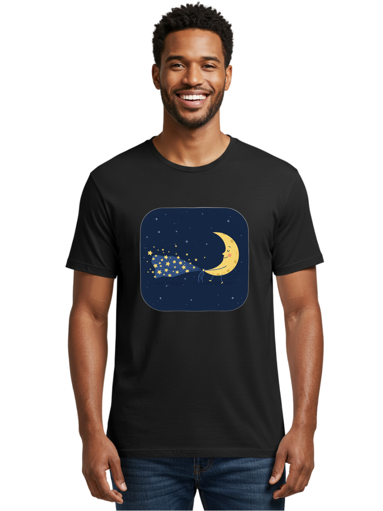 Crescent-Moon-With-Stars Men'S Graphic Tee, 100% Cotton, Comfortable Casual Summer Wear, Machine Washable, Vintage Camera, Old Camera, Antique Camera, Black Camera, Classic Photography, Photography Equipment, Nostalgic Device, Film Camera, Bak320