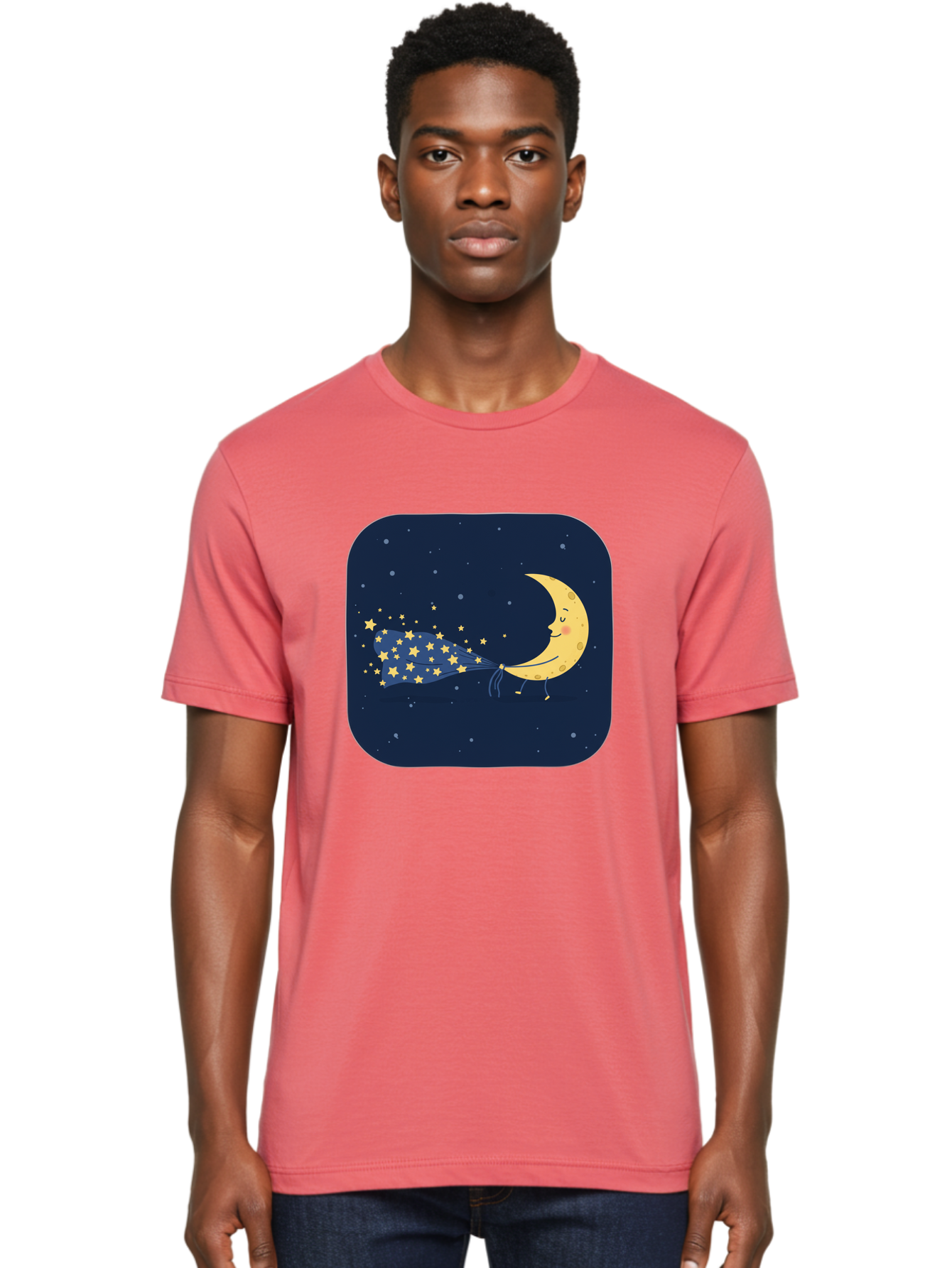 Crescent-Moon-With-Stars Men'S Graphic Tee, 100% Cotton, Comfortable Casual Summer Wear, Machine Washable, Vintage Camera, Old Camera, Antique Camera, Black Camera, Classic Photography, Photography Equipment, Nostalgic Device, Film Camera, Bak320