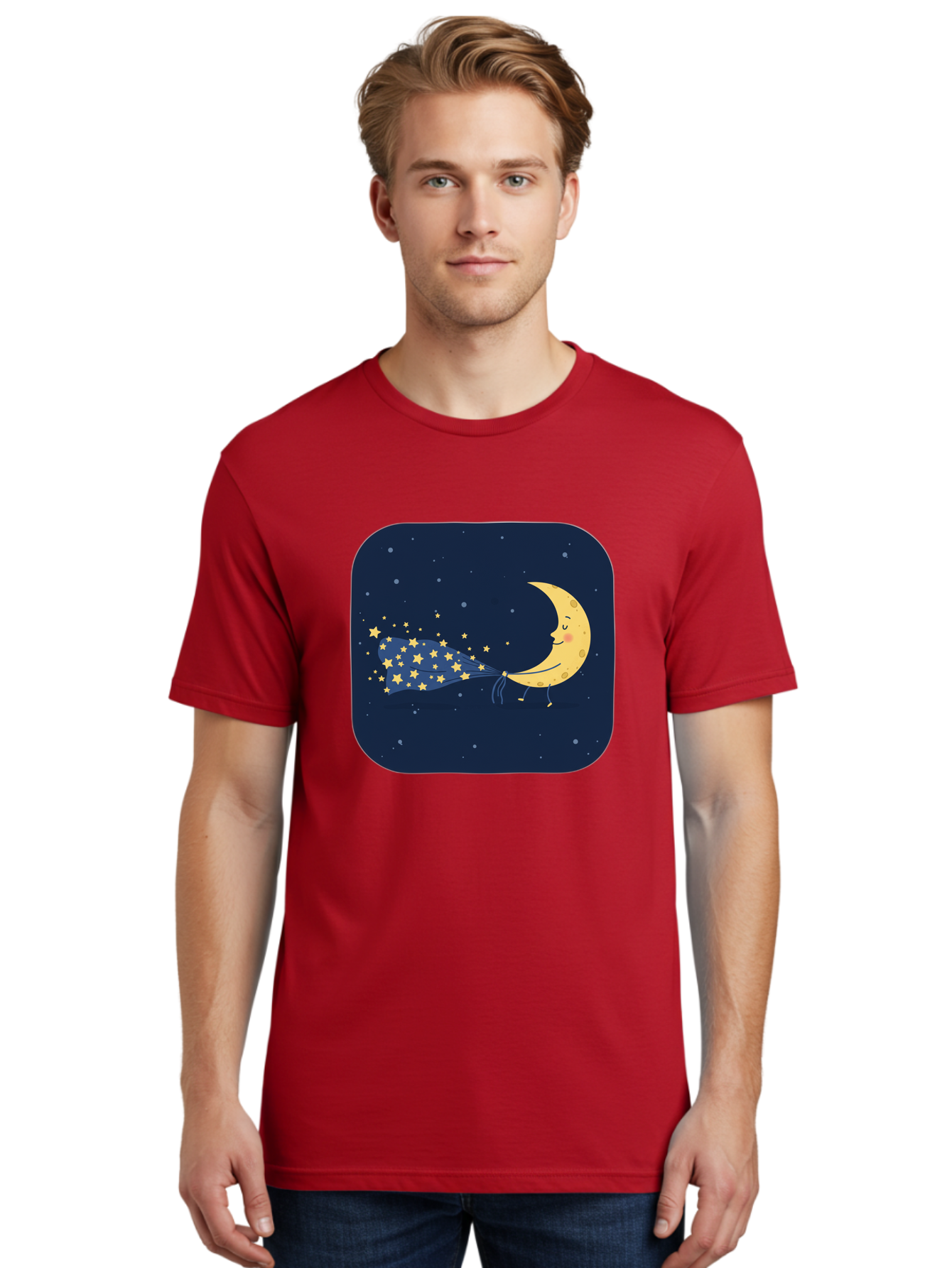 Crescent-Moon-With-Stars Men'S Graphic Tee, 100% Cotton, Comfortable Casual Summer Wear, Machine Washable, Vintage Camera, Old Camera, Antique Camera, Black Camera, Classic Photography, Photography Equipment, Nostalgic Device, Film Camera, Bak320