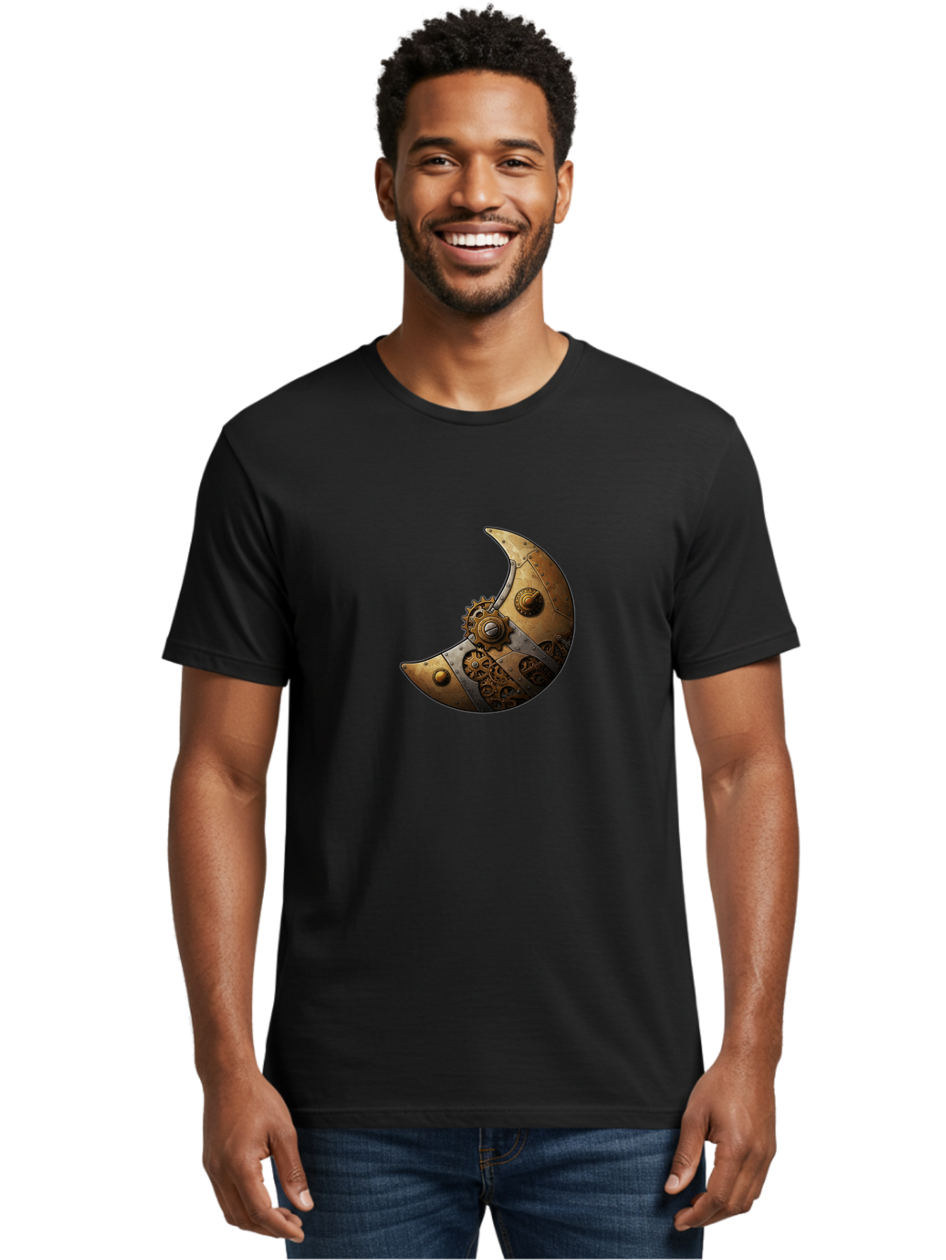 Crescent-Moon Men'S Graphic Tee, 100% Cotton, Comfortable Casual Summer Wear, Machine Washable, Vintage Camera, Old Camera, Antique Camera, Black Camera, Classic Photography, Photography Equipment, Nostalgic Device, Film Camera, Camera Art Bak321