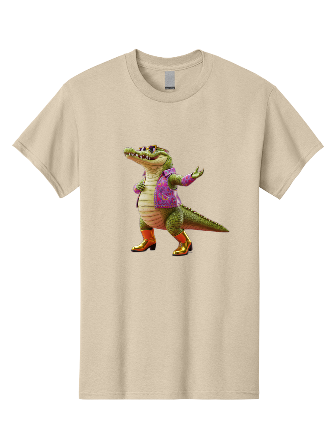 Crocodile-In-Purple-Jacket Men'S Graphic Tee, 100% Cotton, Comfortable Casual Summer Wear, Machine Washable, Vintage Camera, Old Camera, Antique Camera, Black Camera, Classic Photography, Photography Equipment, Nostalgic Device, Film Camera, Bak323