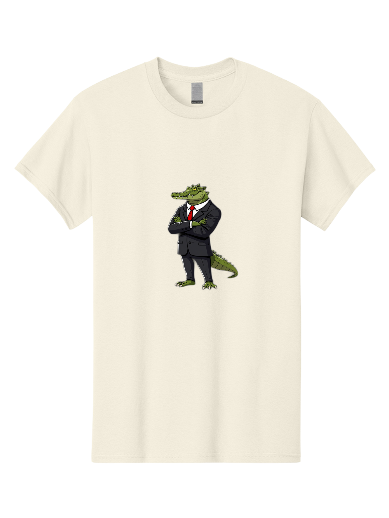 Crocodile-In-Suit-1 Men'S Graphic Tee, 100% Cotton, Comfortable Casual Summer Wear, Machine Washable, Vintage Camera, Old Camera, Antique Camera, Black Camera, Classic Photography, Photography Equipment, Nostalgic Device, Film Camera, Bak325