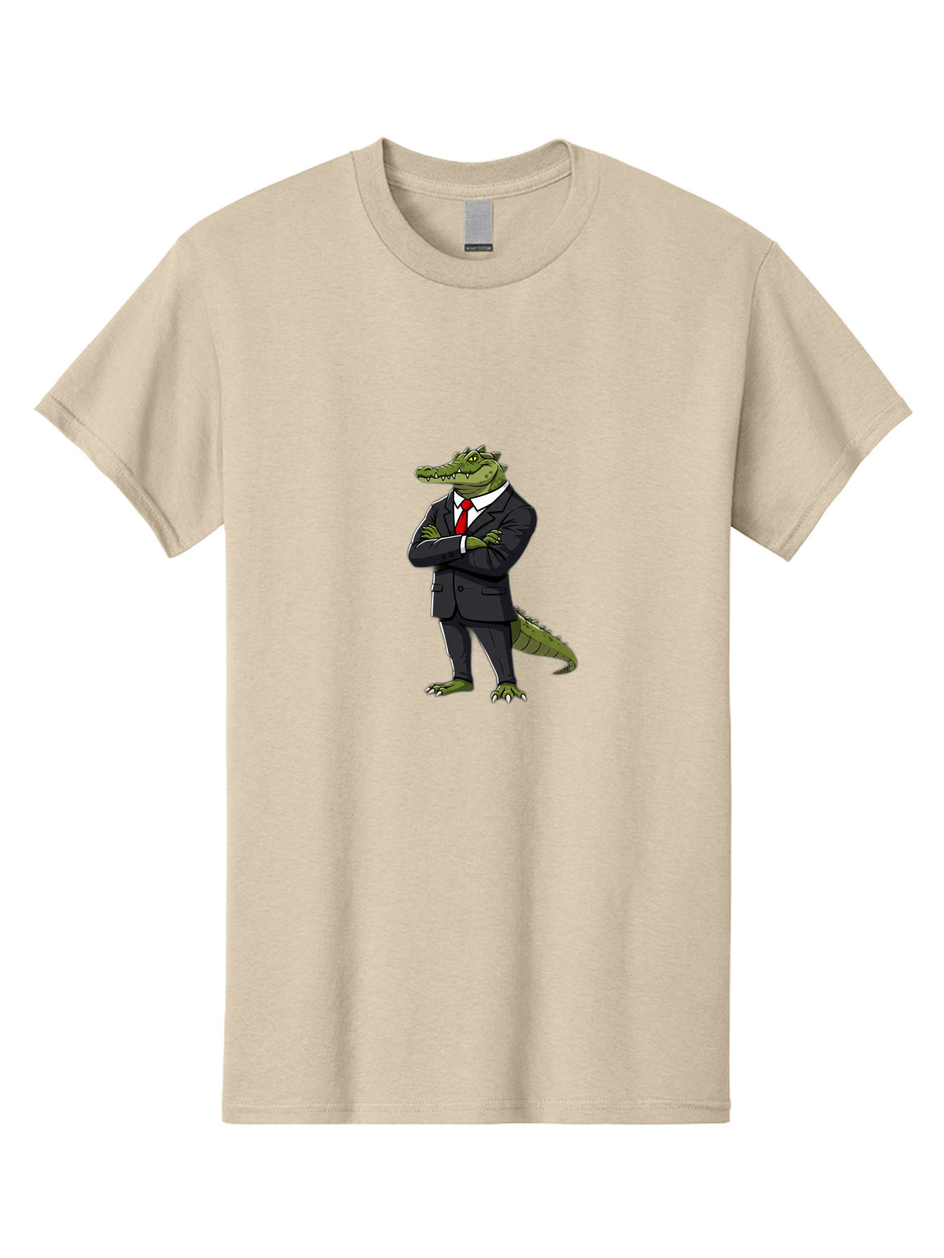 Crocodile-In-Suit-1 Men'S Graphic Tee, 100% Cotton, Comfortable Casual Summer Wear, Machine Washable, Vintage Camera, Old Camera, Antique Camera, Black Camera, Classic Photography, Photography Equipment, Nostalgic Device, Film Camera, Bak325