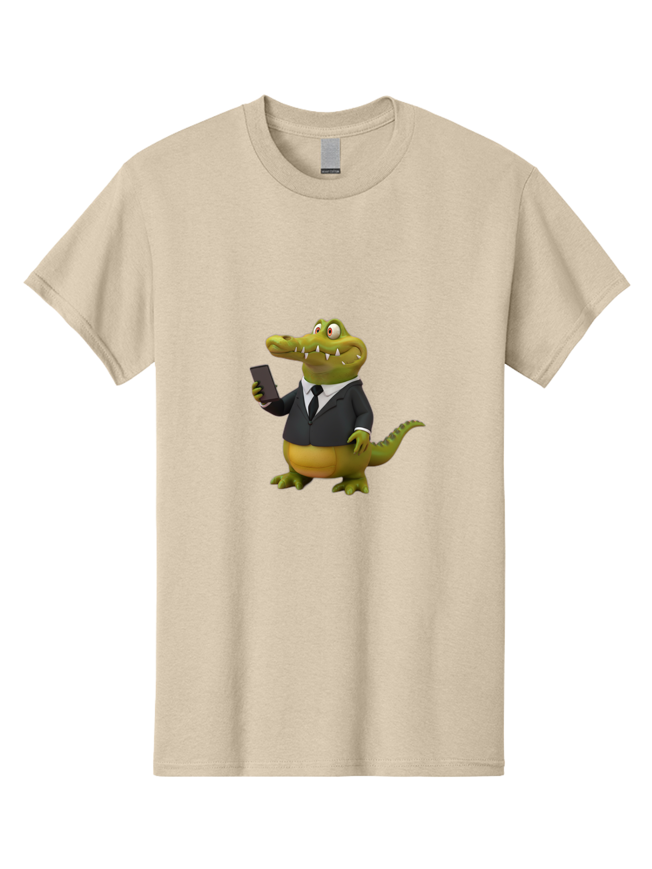 Crocodile-In-Suit-3 Men'S Graphic Tee, 100% Cotton, Comfortable Casual Summer Wear, Machine Washable, Vintage Camera, Old Camera, Antique Camera, Black Camera, Classic Photography, Photography Equipment, Nostalgic Device, Film Camera, Bak327