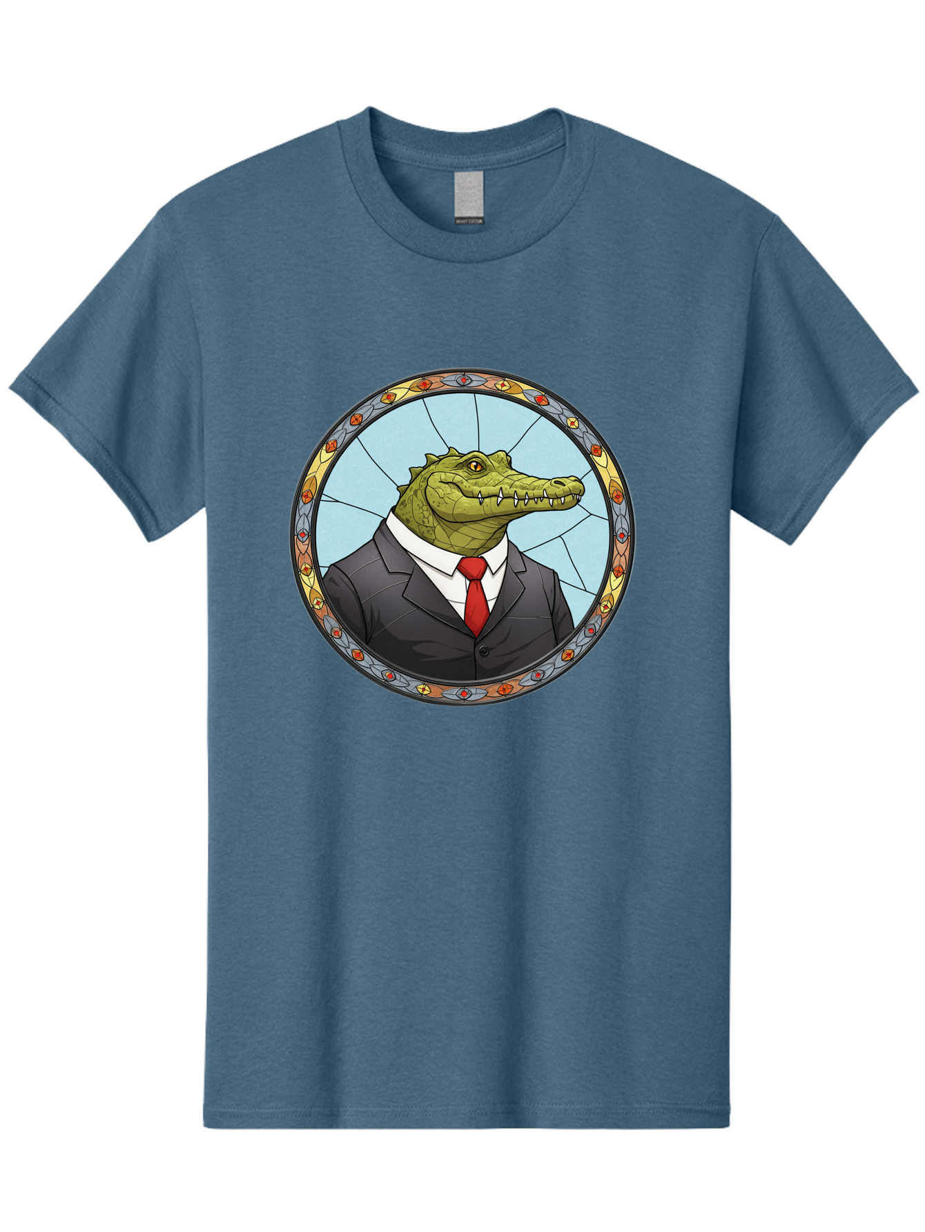 Crocodile-In-Suit-5 Men'S Graphic Tee, 100% Cotton, Comfortable Casual Summer Wear, Machine Washable, Vintage Camera, Old Camera, Antique Camera, Black Camera, Classic Photography, Photography Equipment, Nostalgic Device, Film Camera, Bak329