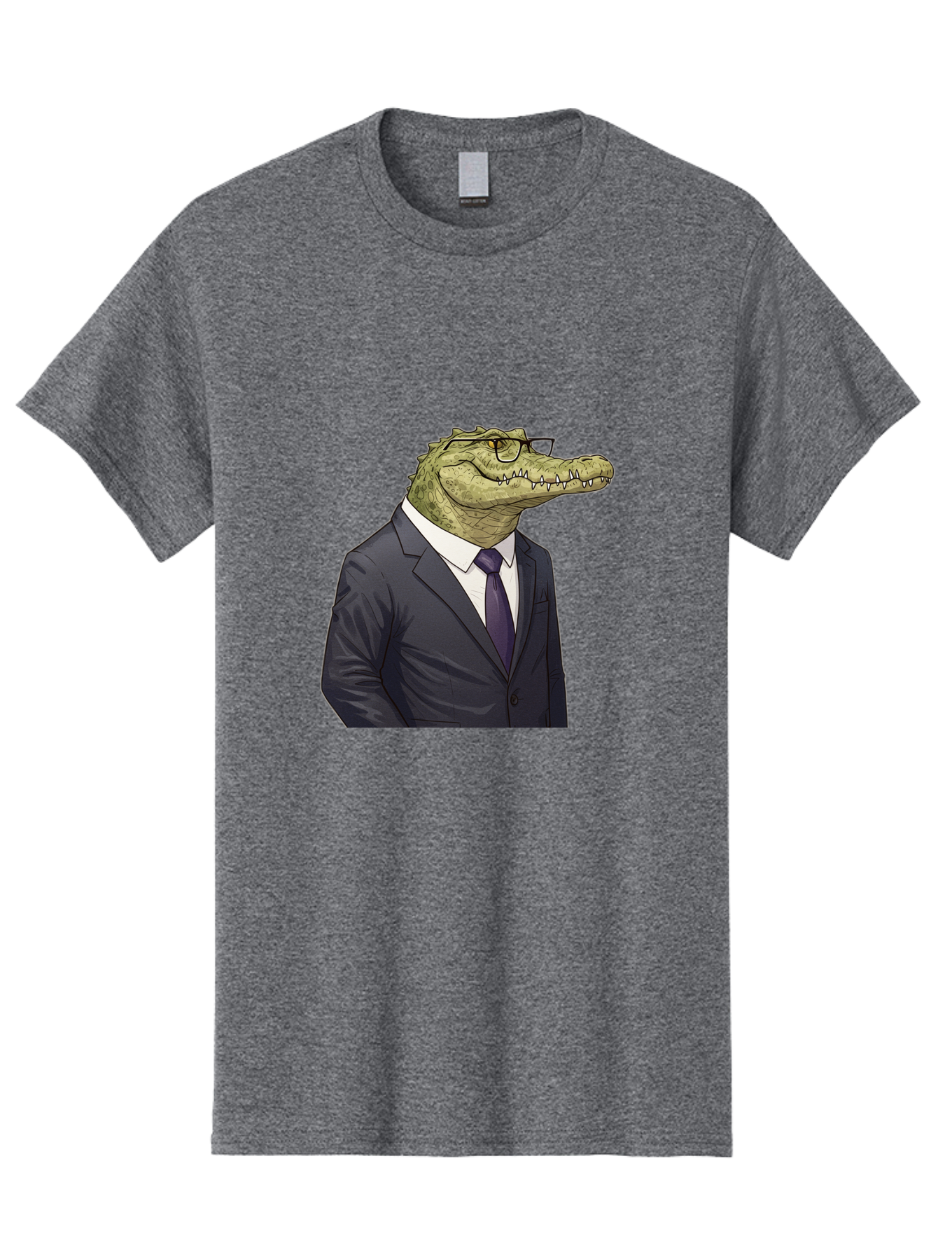 Crocodile-In-Suit-6 Men'S Graphic Tee, 100% Cotton, Comfortable Casual Summer Wear, Machine Washable, Vintage Camera, Old Camera, Antique Camera, Black Camera, Classic Photography, Photography Equipment, Nostalgic Device, Film Camera, Bak330