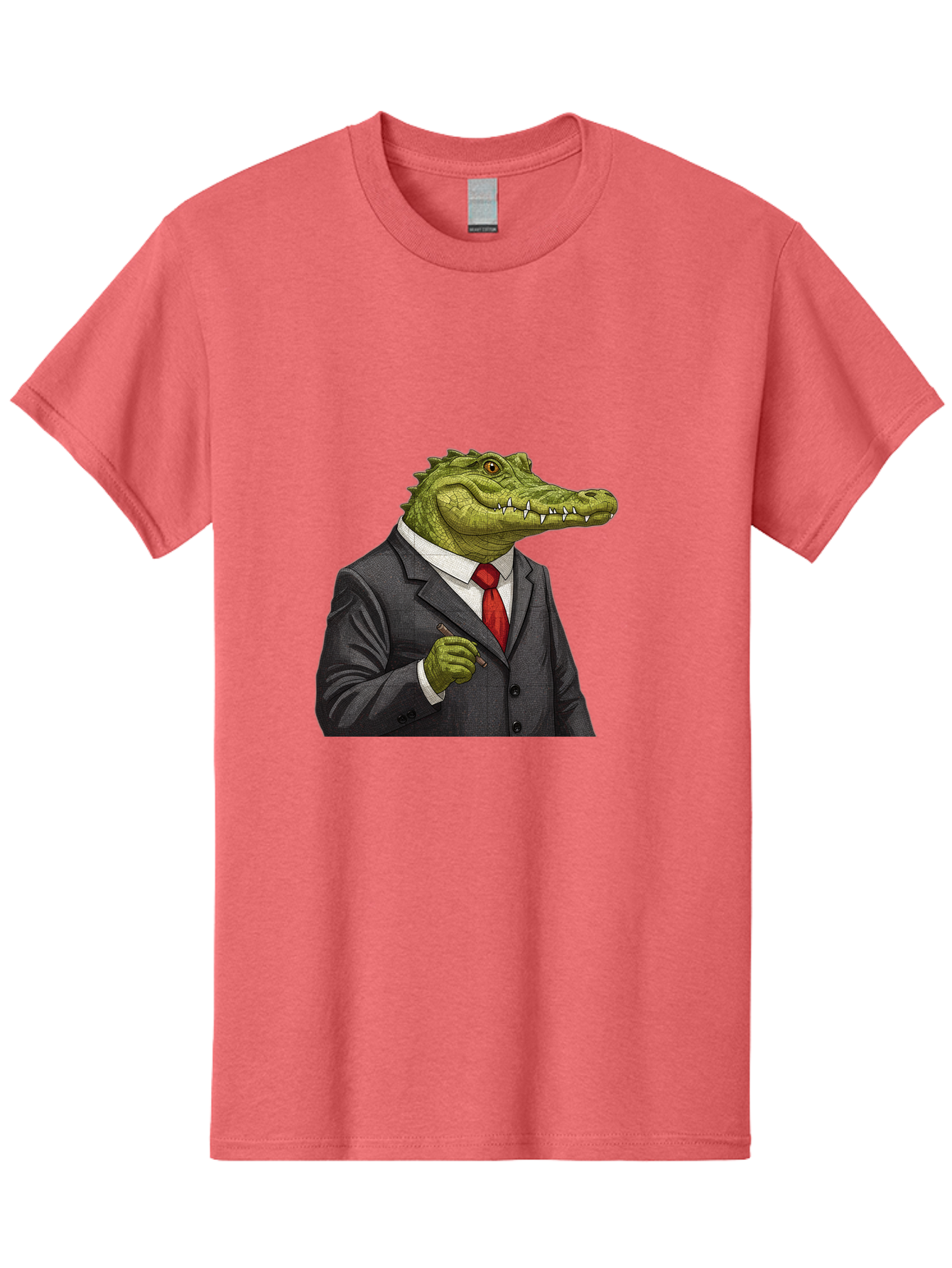 Crocodile-In-Suit-8 Men'S Graphic Tee, 100% Cotton, Comfortable Casual Summer Wear, Machine Washable, Vintage Camera, Old Camera, Antique Camera, Black Camera, Classic Photography, Photography Equipment, Nostalgic Device, Film Camera, Bak332