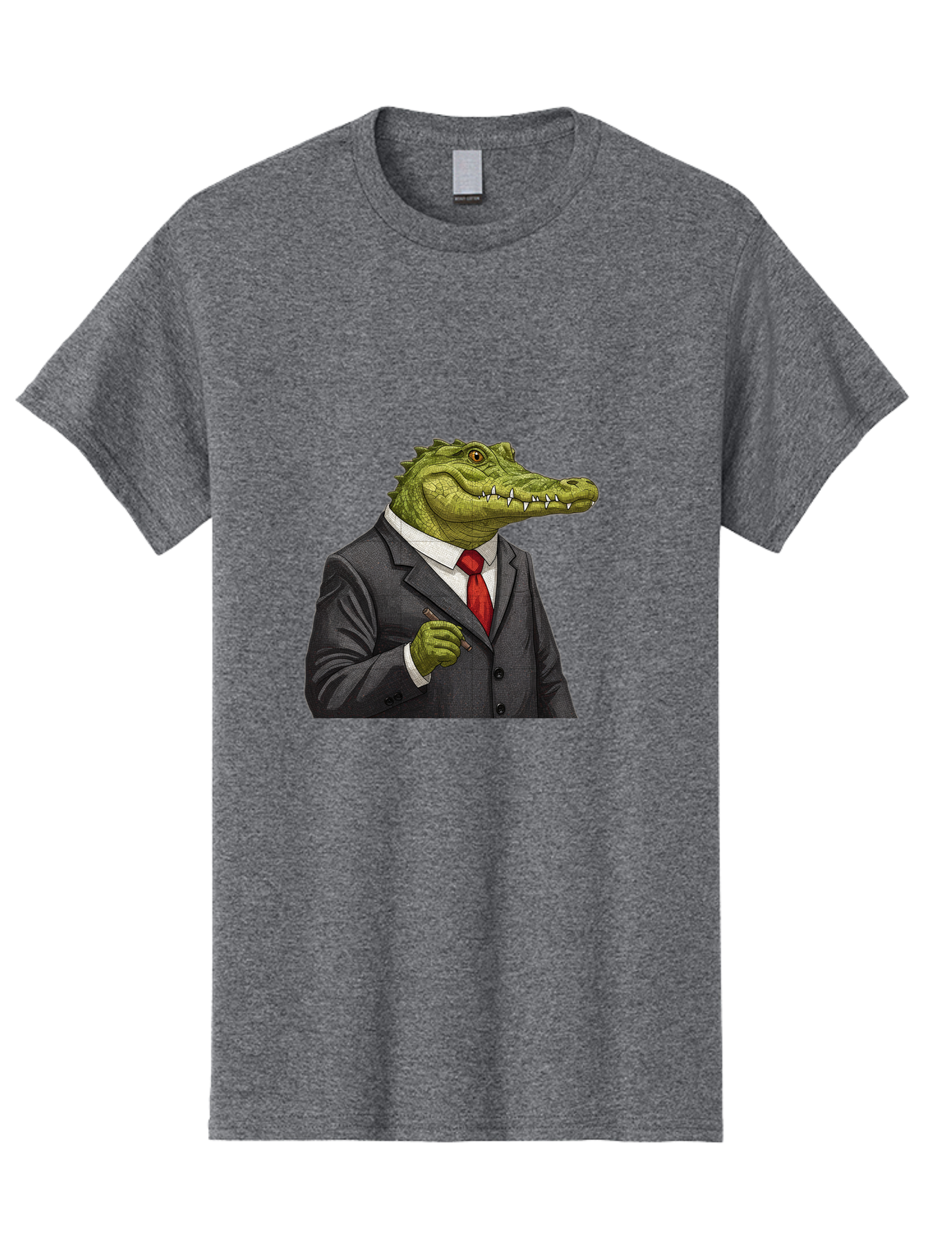 Crocodile-In-Suit-8 Men'S Graphic Tee, 100% Cotton, Comfortable Casual Summer Wear, Machine Washable, Vintage Camera, Old Camera, Antique Camera, Black Camera, Classic Photography, Photography Equipment, Nostalgic Device, Film Camera, Bak332