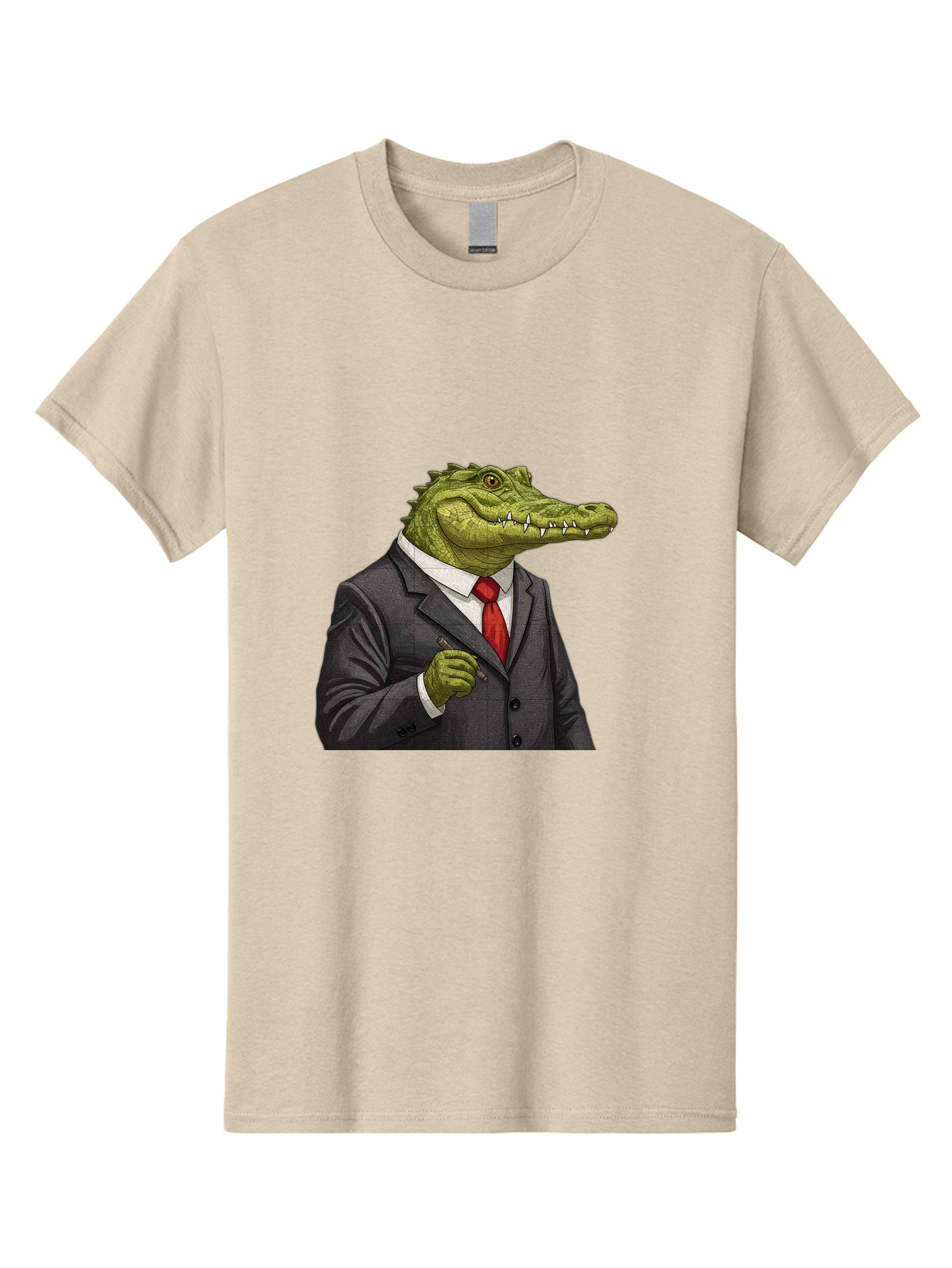 Crocodile-In-Suit-8 Men'S Graphic Tee, 100% Cotton, Comfortable Casual Summer Wear, Machine Washable, Vintage Camera, Old Camera, Antique Camera, Black Camera, Classic Photography, Photography Equipment, Nostalgic Device, Film Camera, Bak332